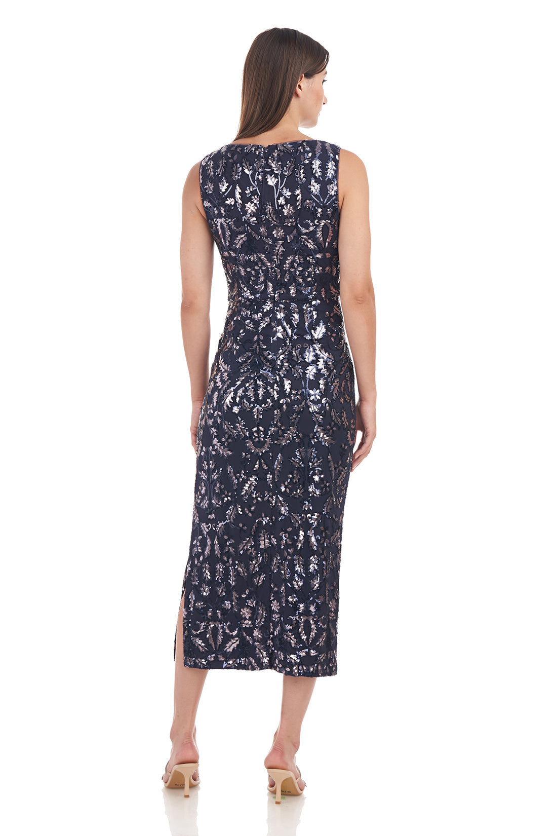 Annie Draped Tea Length Dress