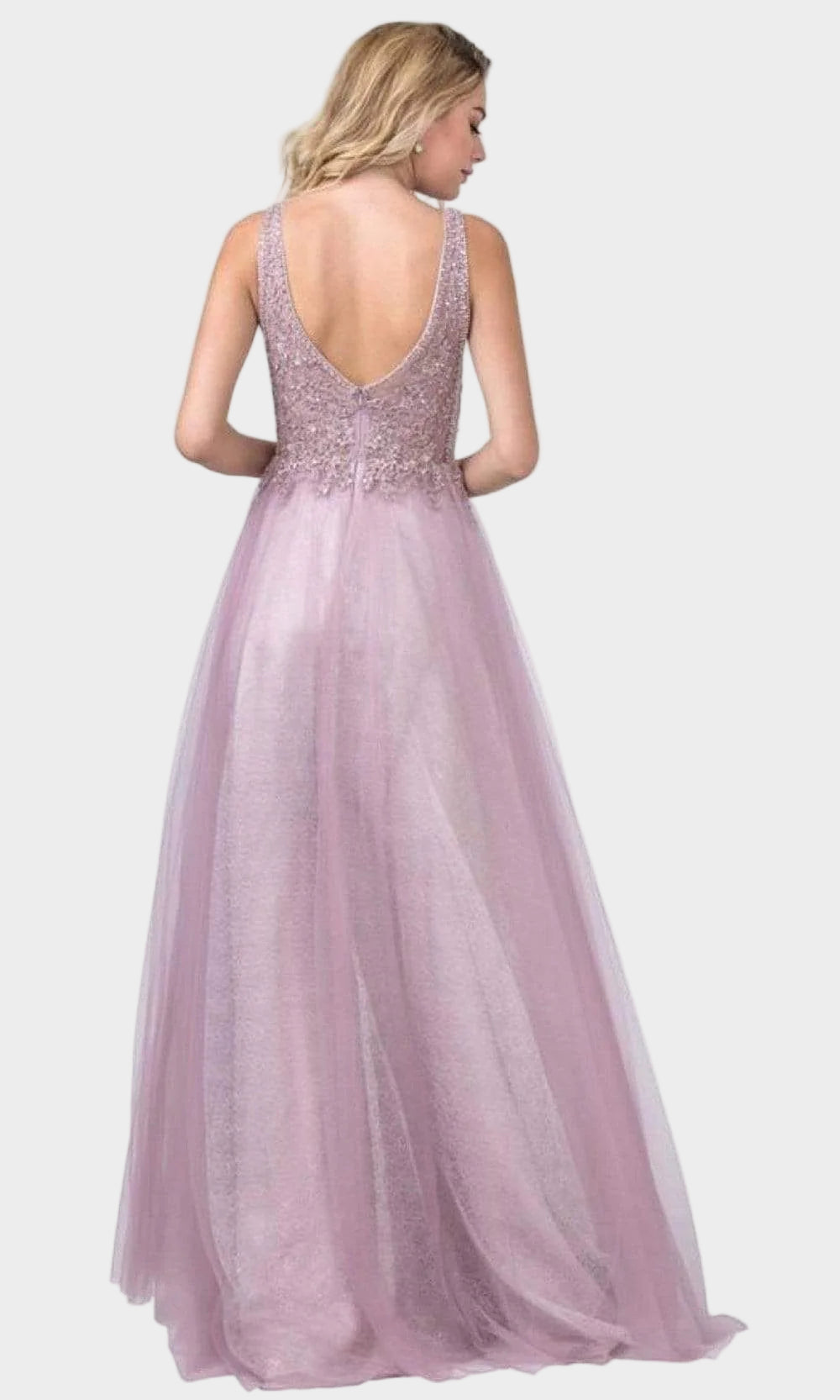 Beaded Sweetheart Neck Long Dress