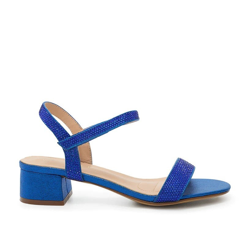 Beth Royal Blue Low Heel Formal Shoe