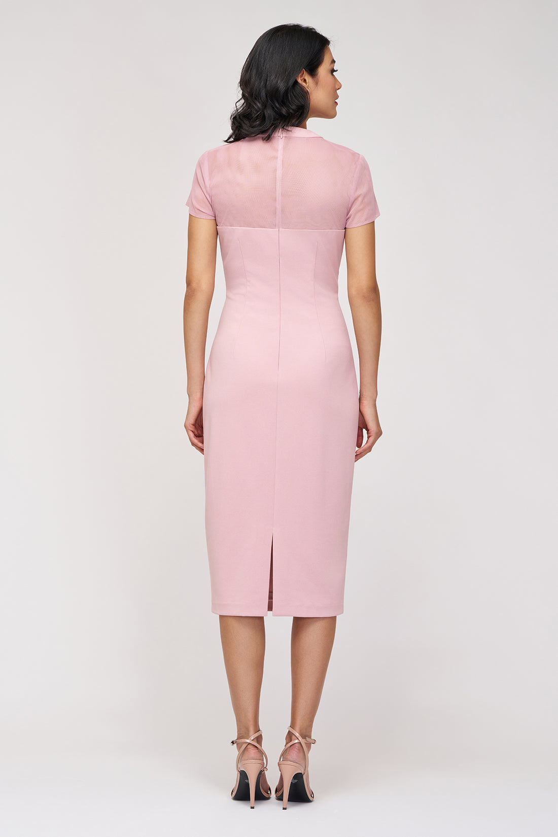 Blush Roselle Bow Cocktail Dress