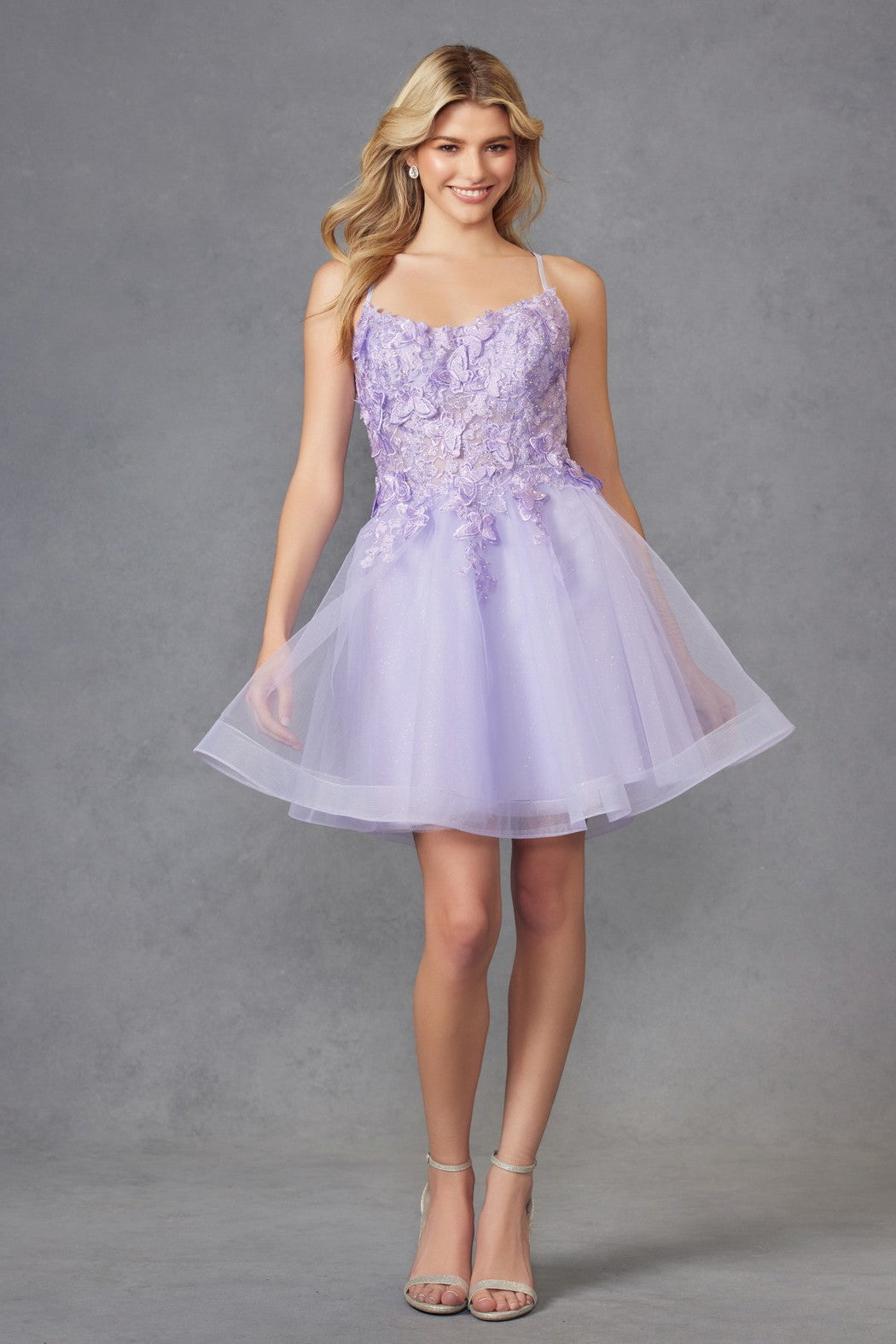 Butterfly Embellished Strappy Back Dress