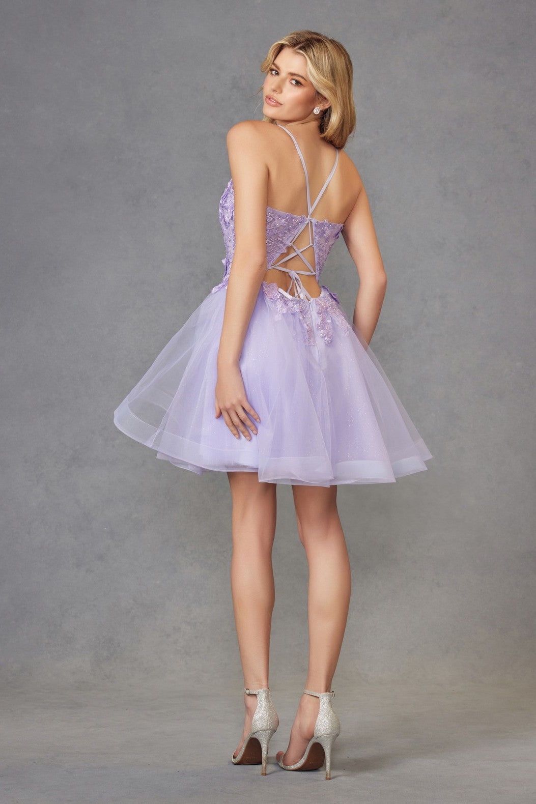 Butterfly Embellished Strappy Back Dress