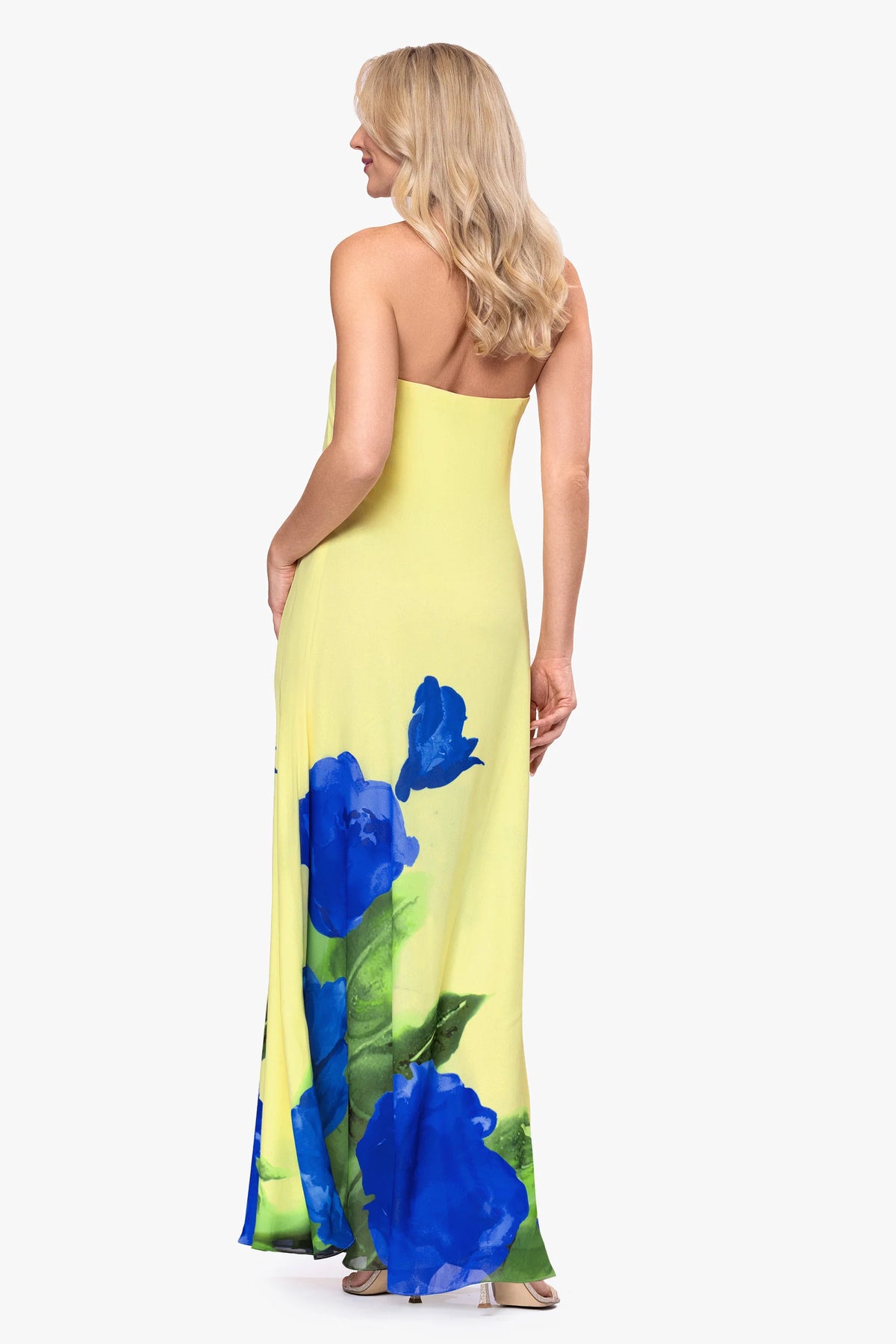 Carmen Bold Floral Strapless Maxi Dress