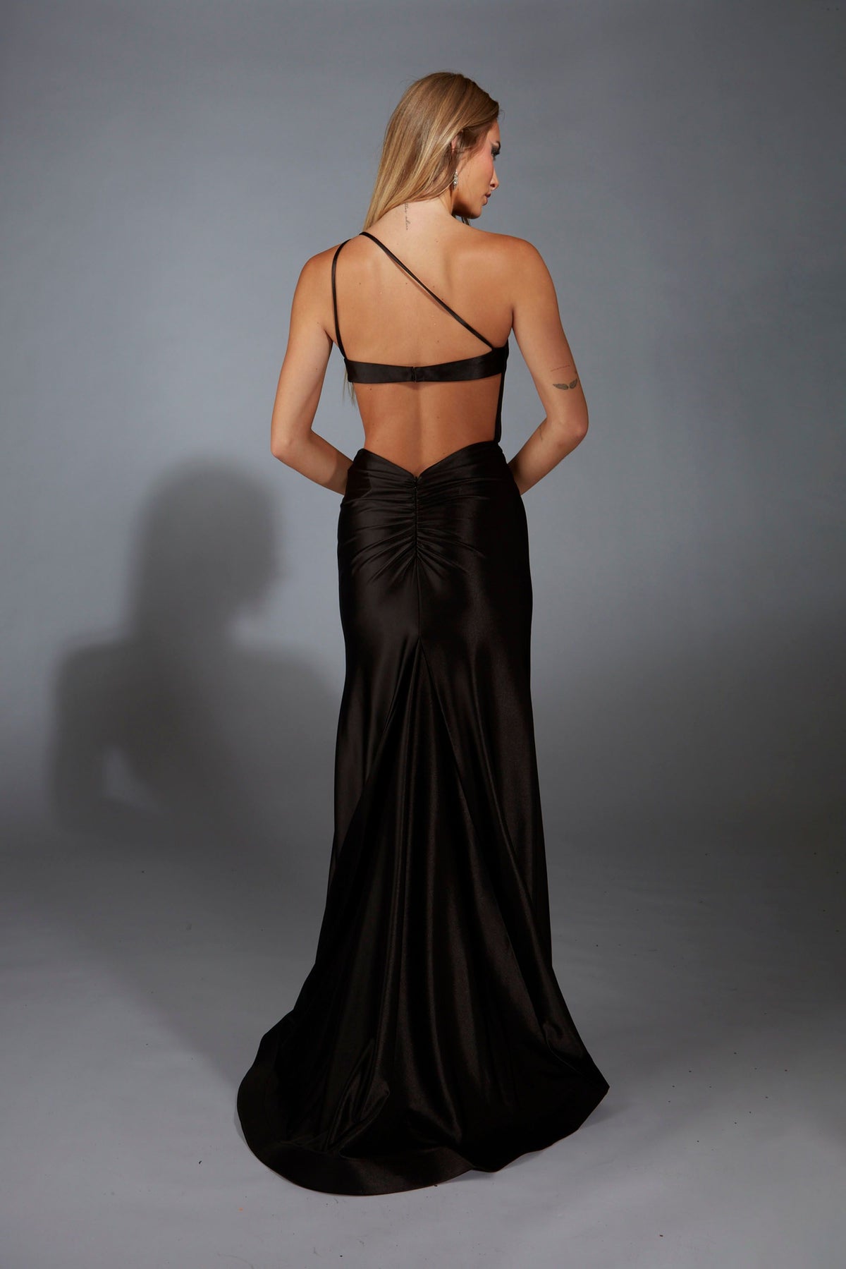 Chic Gown With Cut-Outs and Leg Slit