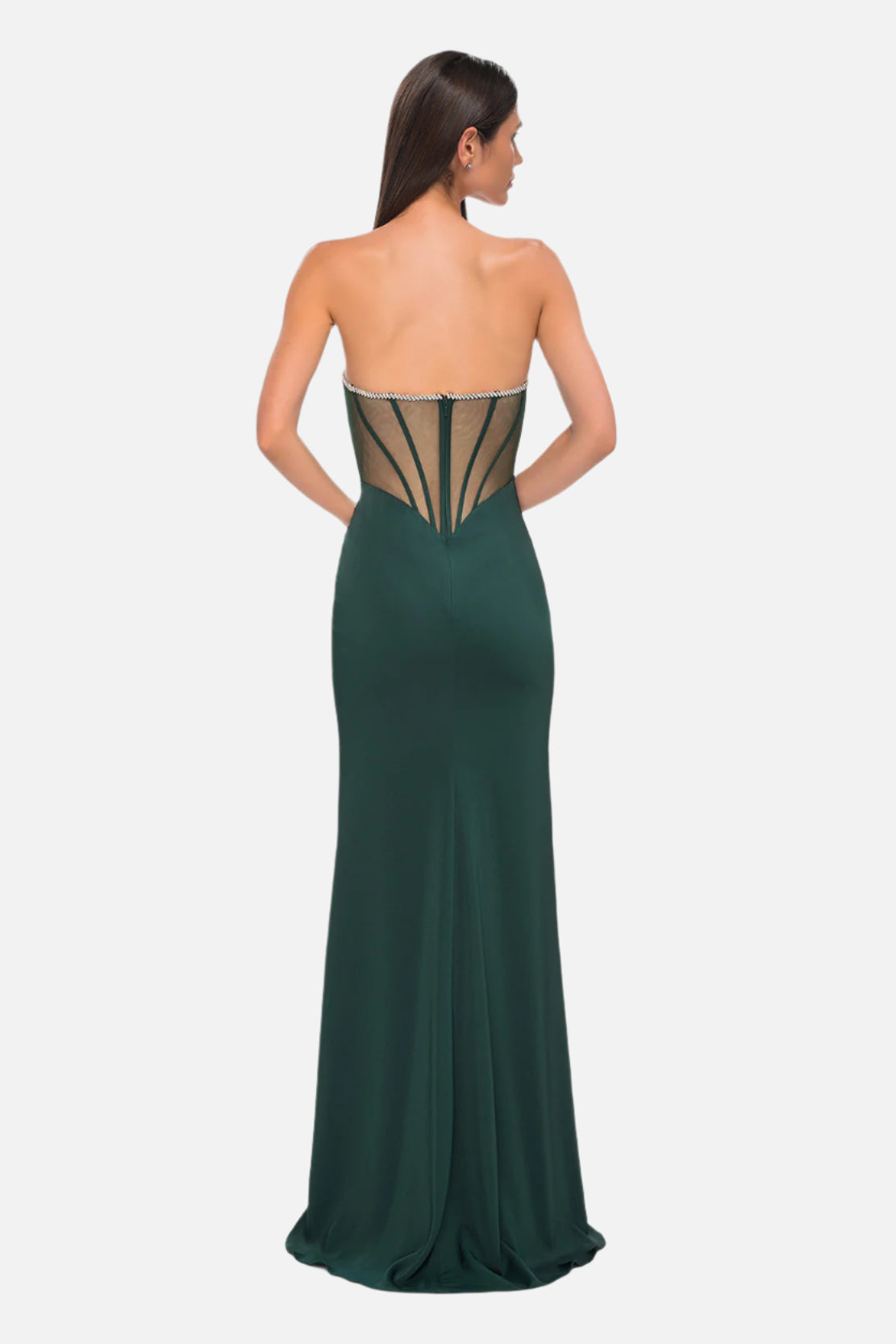 Chic Rhinestone Accent Sweetheart Gown
