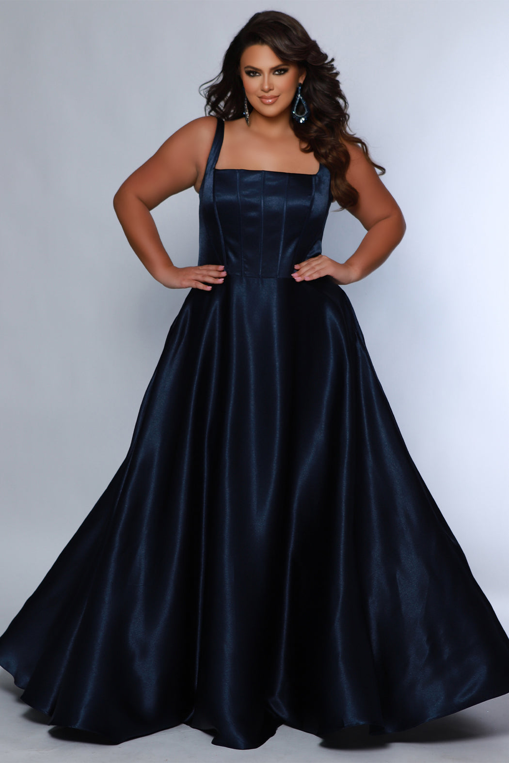 Curvy Square Neck Corset Ballgown