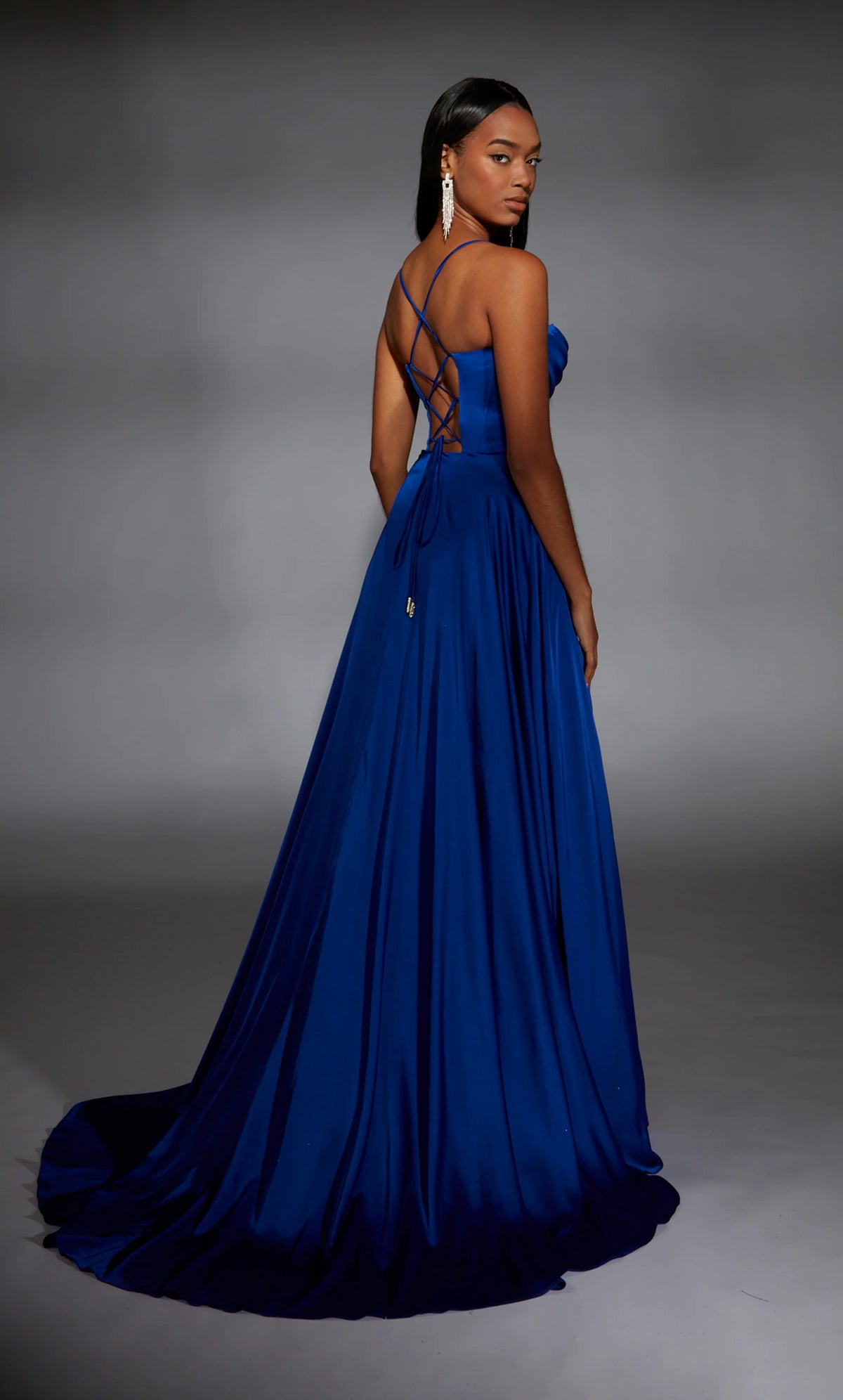 Draped Front Sweetheart Corset Gown