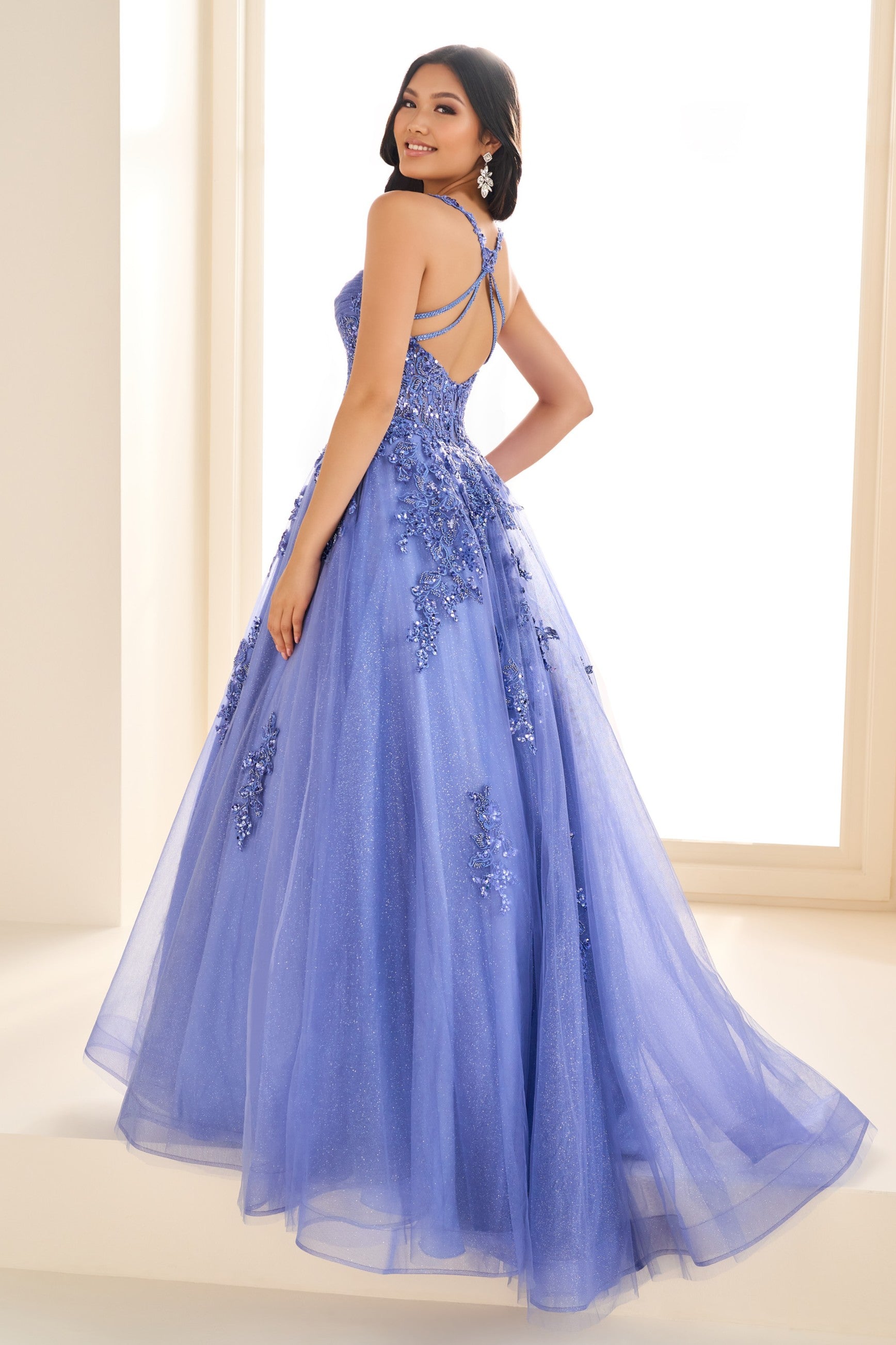 Glamorous Embellished Corset Glitter Tulle Ball Gown