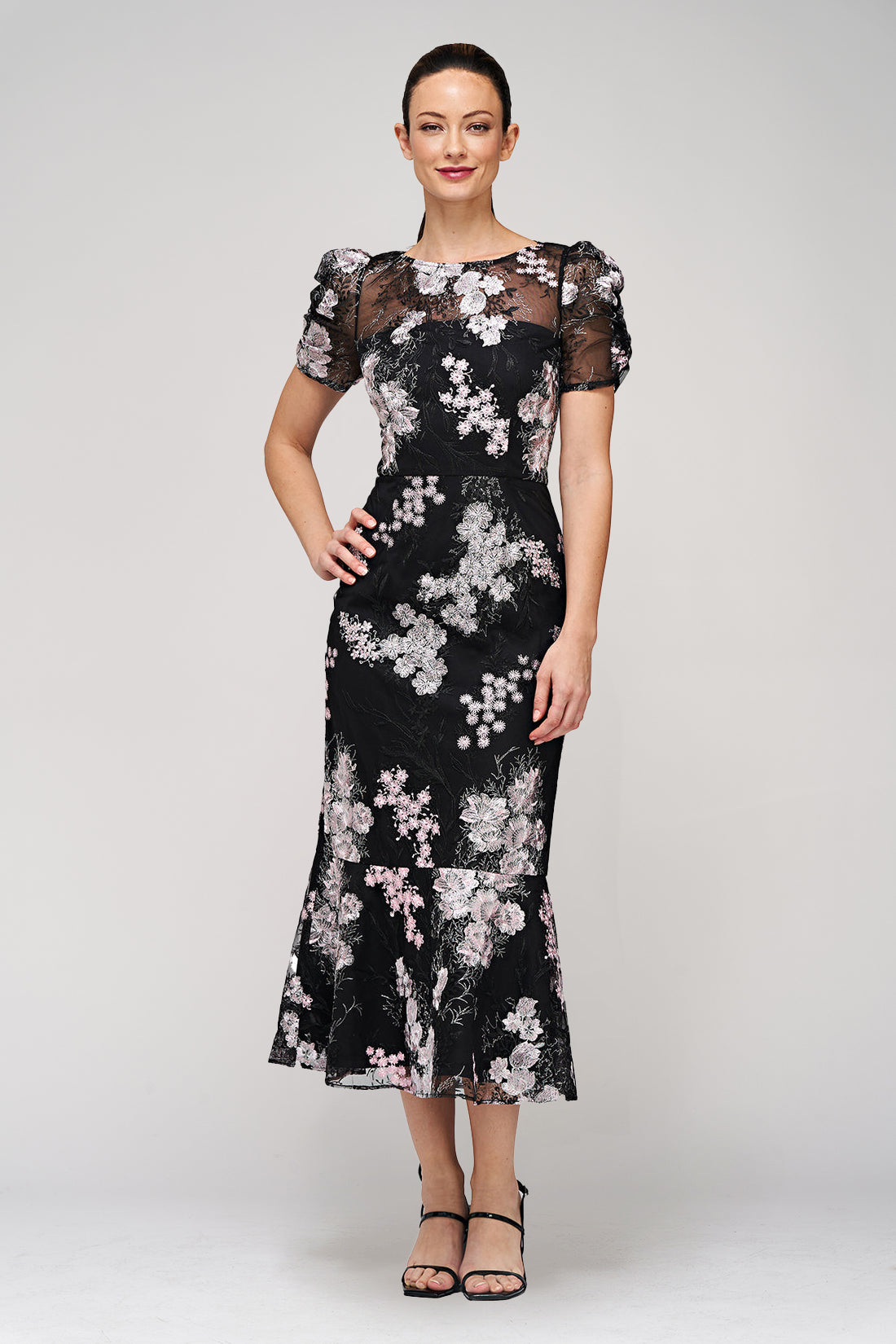 Hope Flounce Tea Length Dress