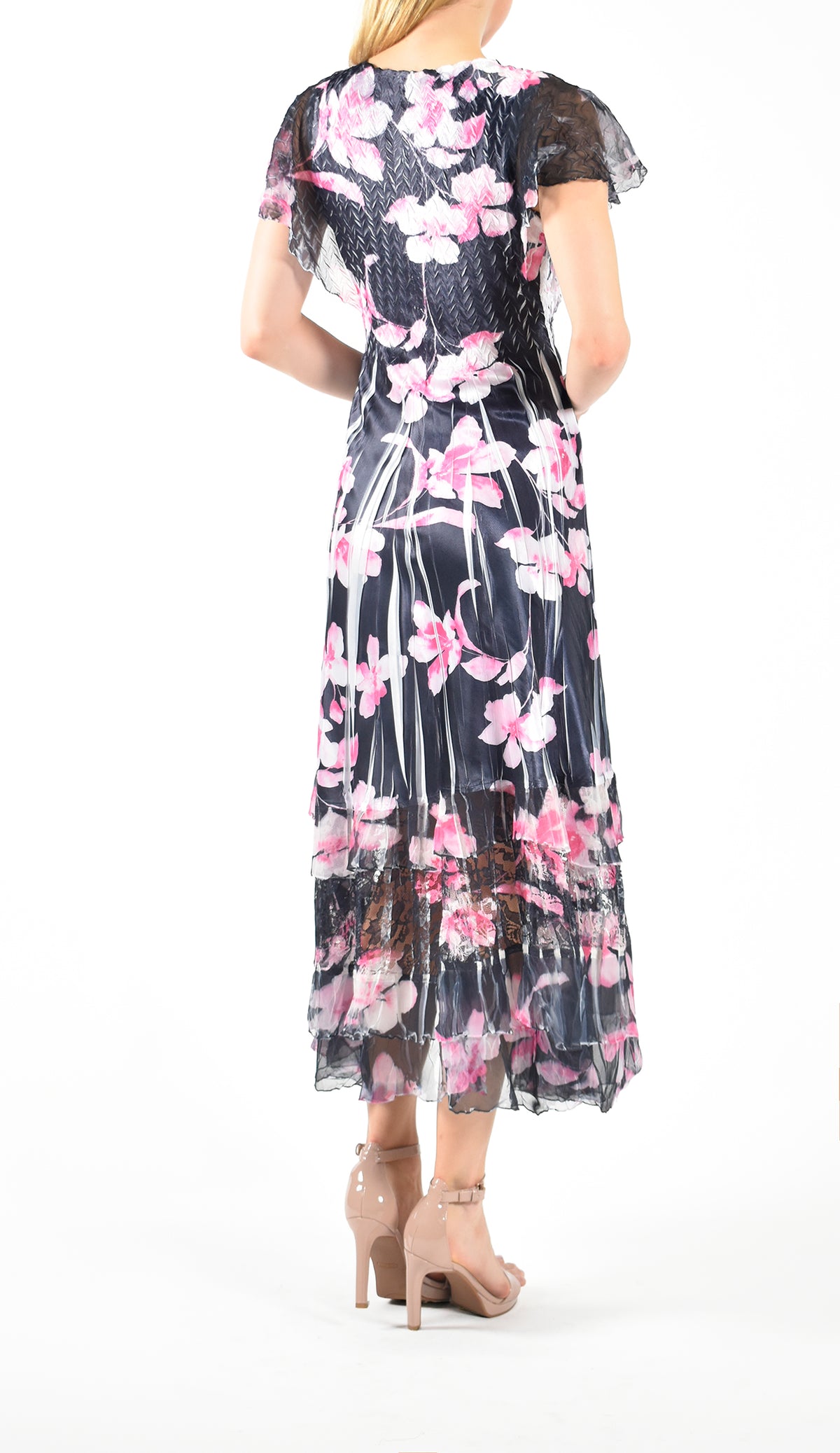 Ina Flower Flutter Sleeve Dress