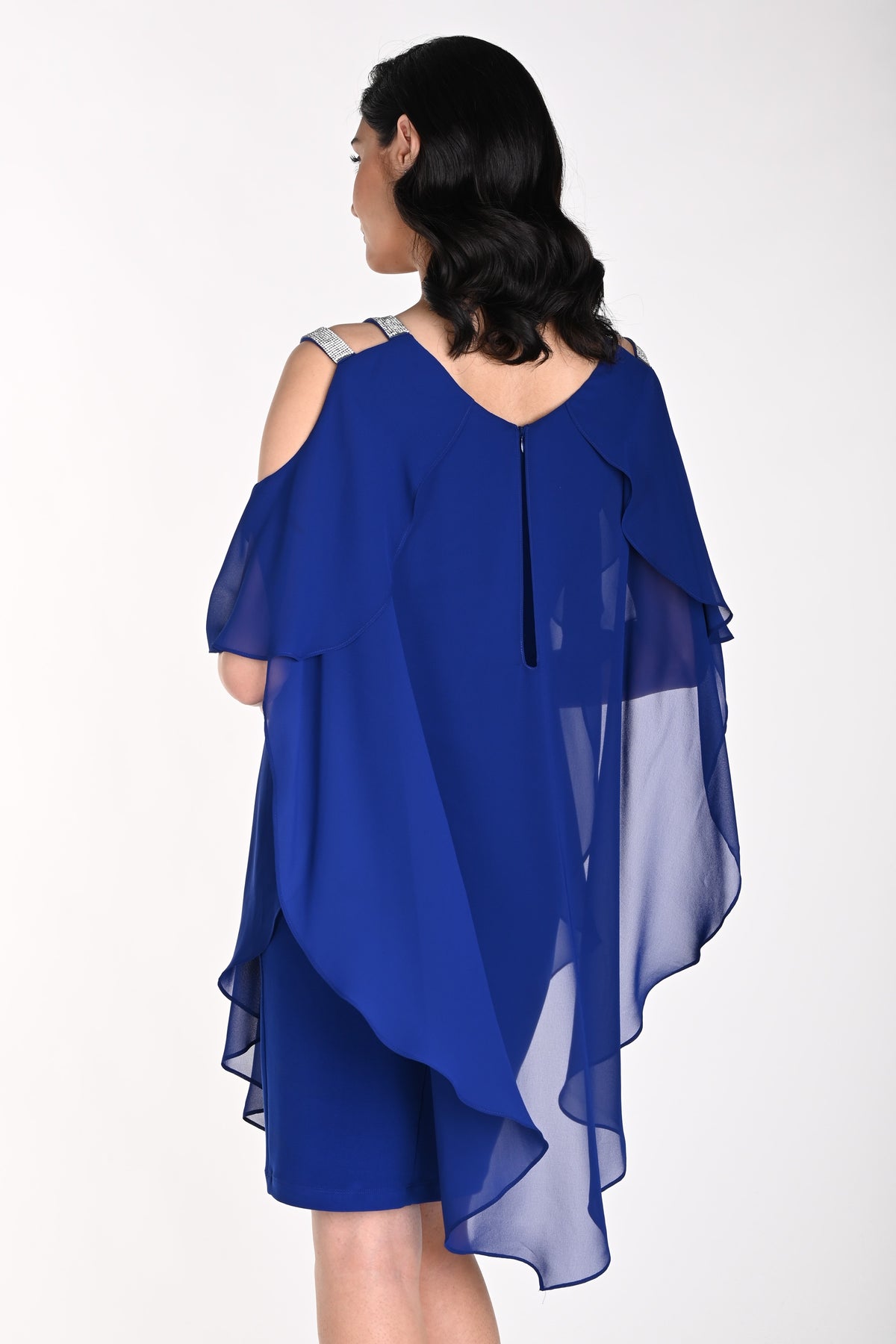Jewelled Shoulder Overlay Dress