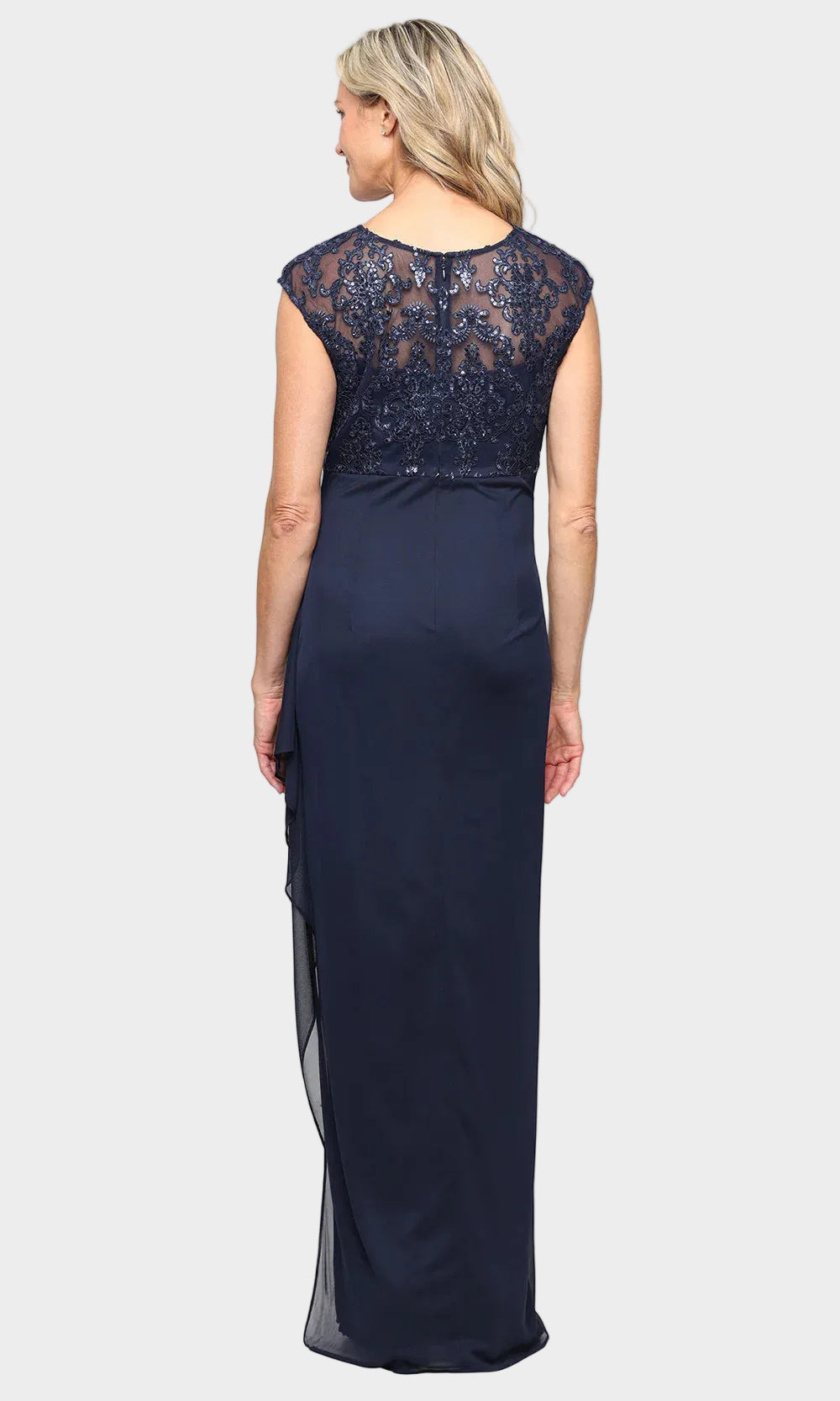 Lace Embellished Cap Sleeve Dress