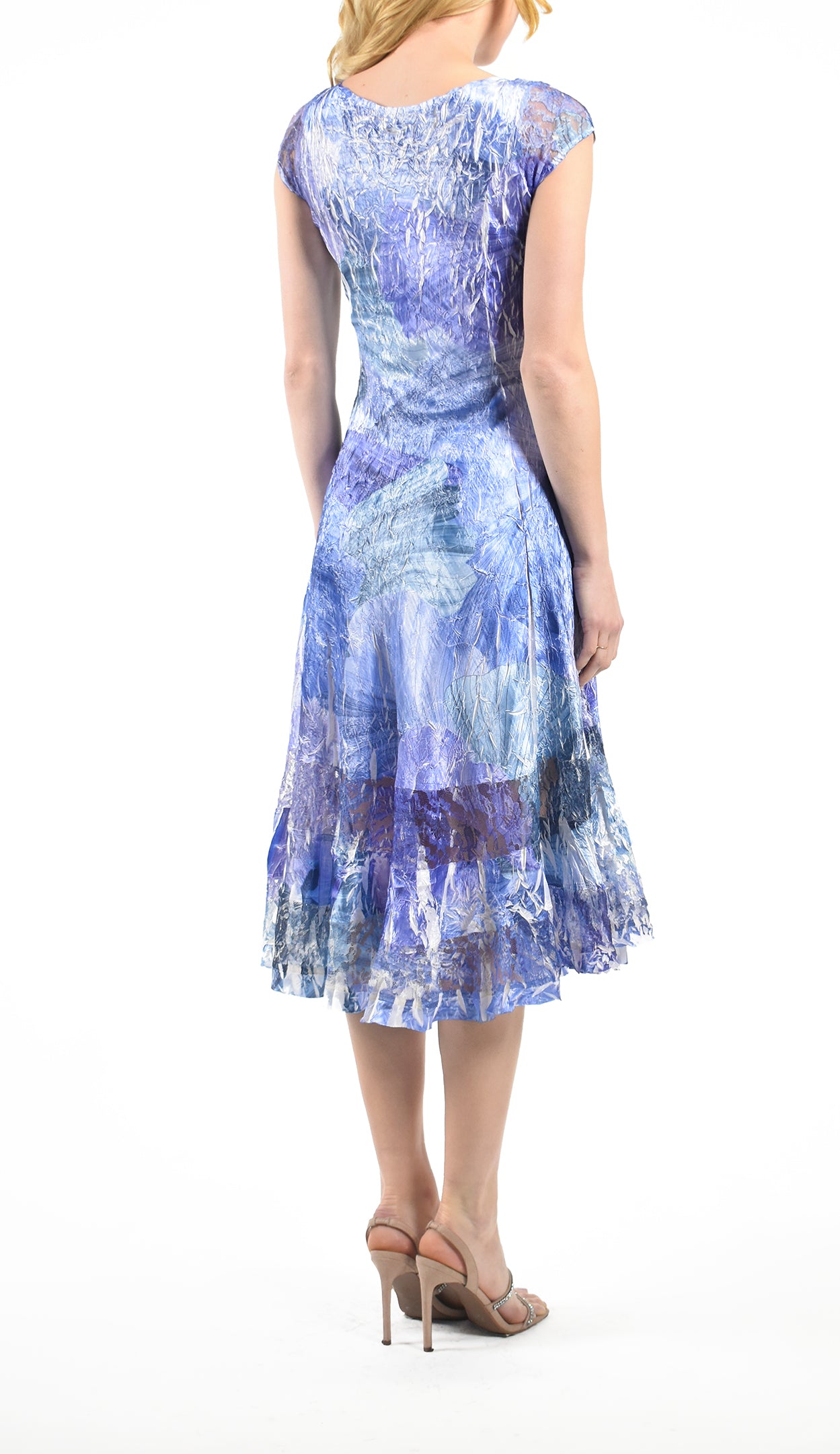 Leaf Flow V-Neck Dress