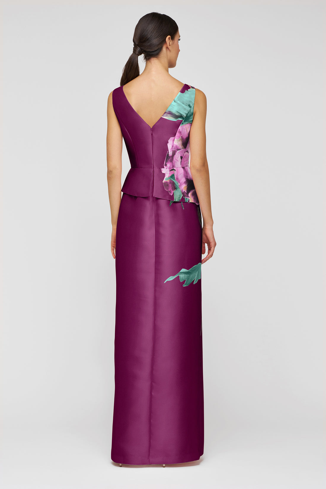 Luciana Mulberry Column Gown