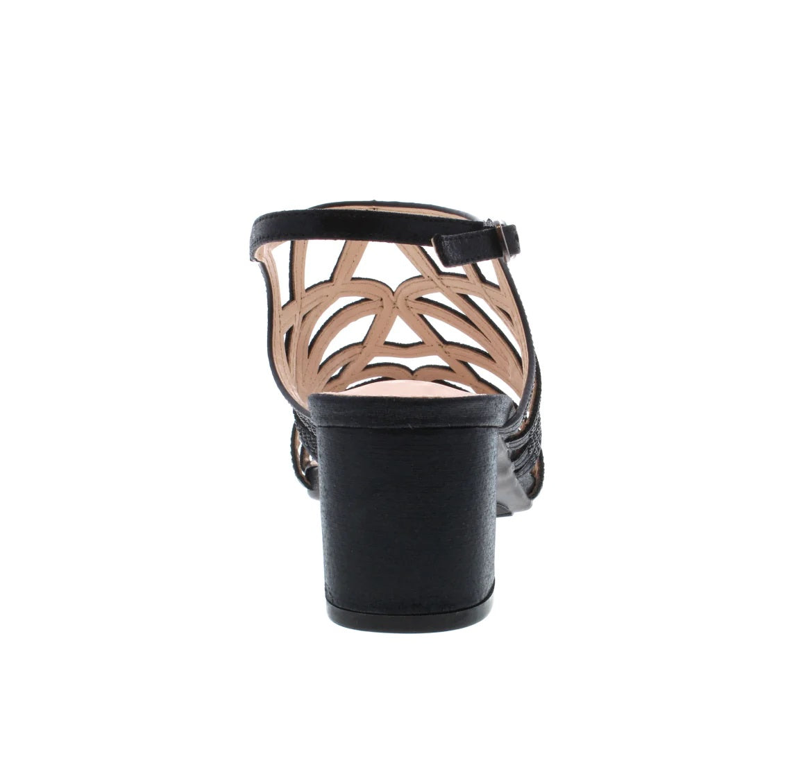 Macy Black Caged Strap Shoe