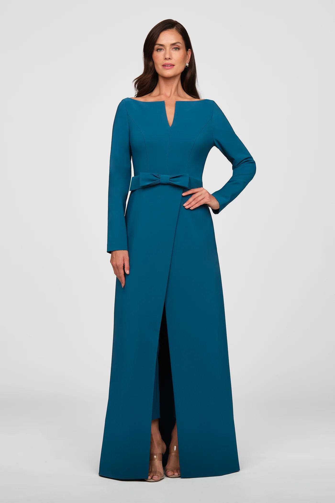 Noreen Classic Teal Walk Thru Jumpsuit | Lizzy's by Cathy Allan