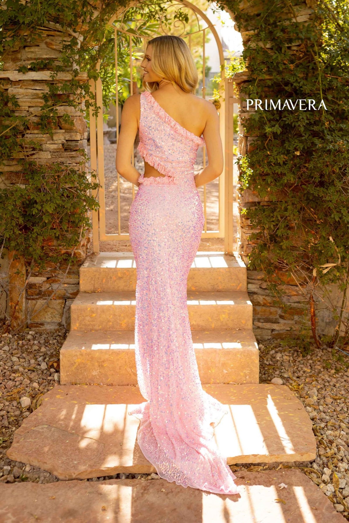 One Shoulder Sequin Dress With Cutouts