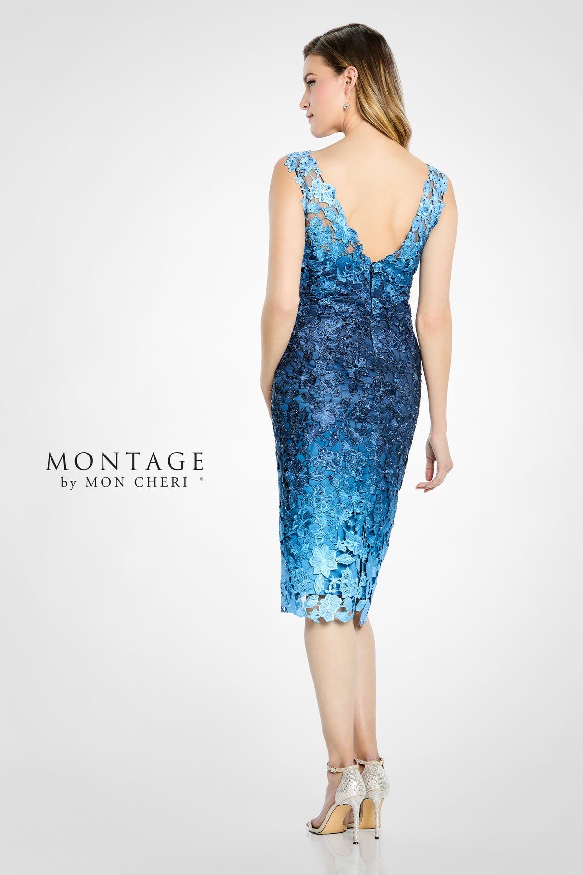 Curvy Ombre Venice Lace Short Dress