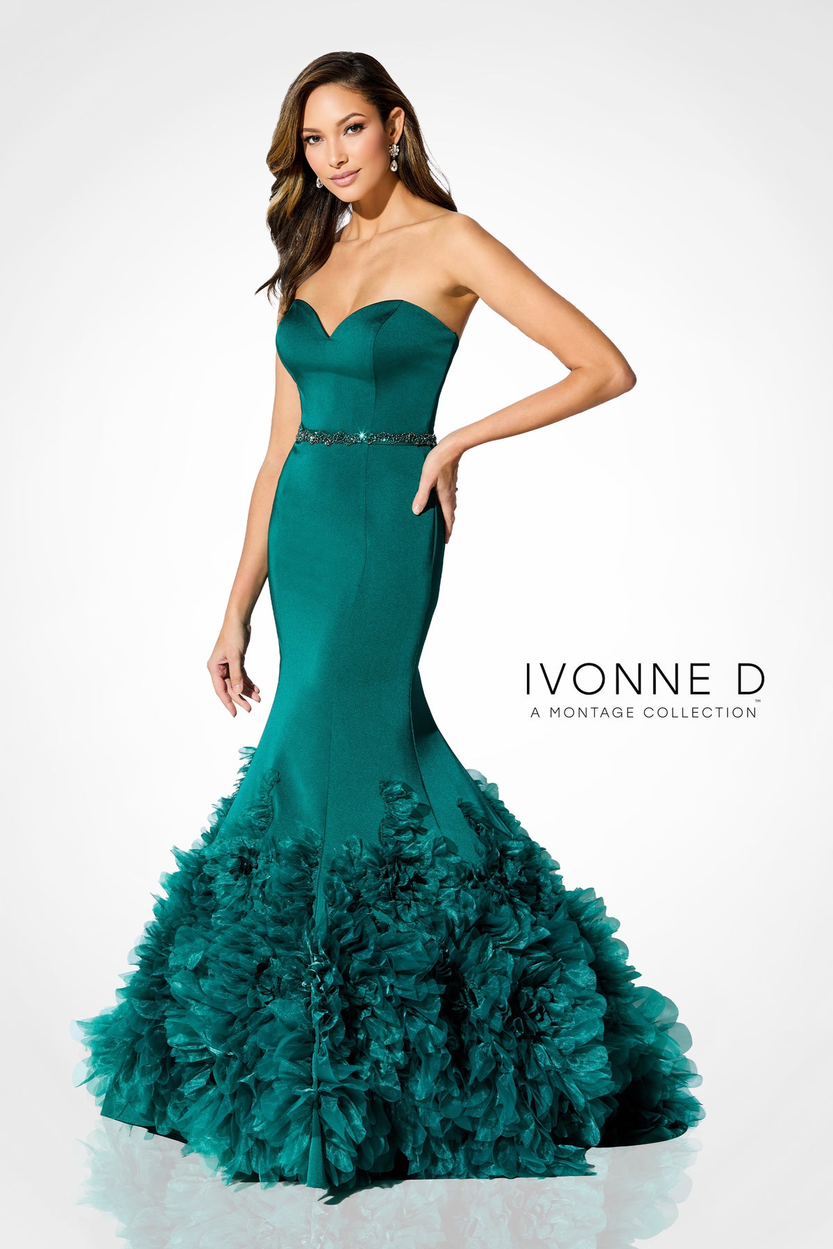 Statement Ruffled Organza Mermaid Gown