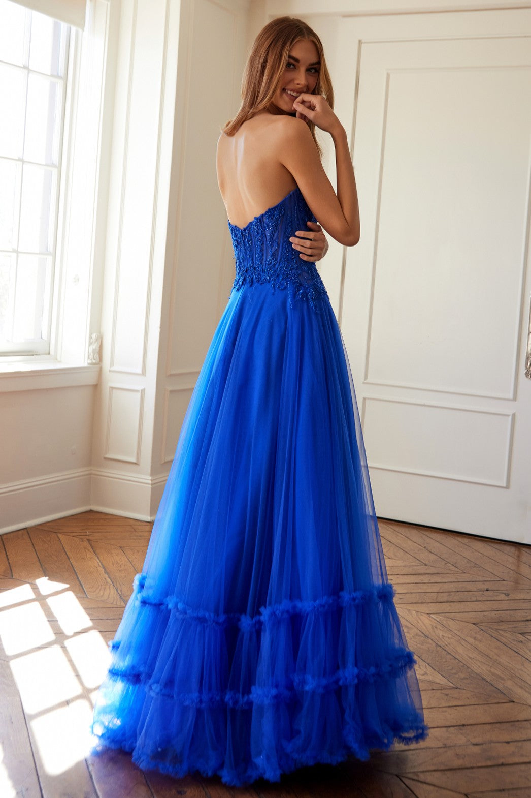 Statement Sweetheart Tulle Ball Gown With Cut Outs