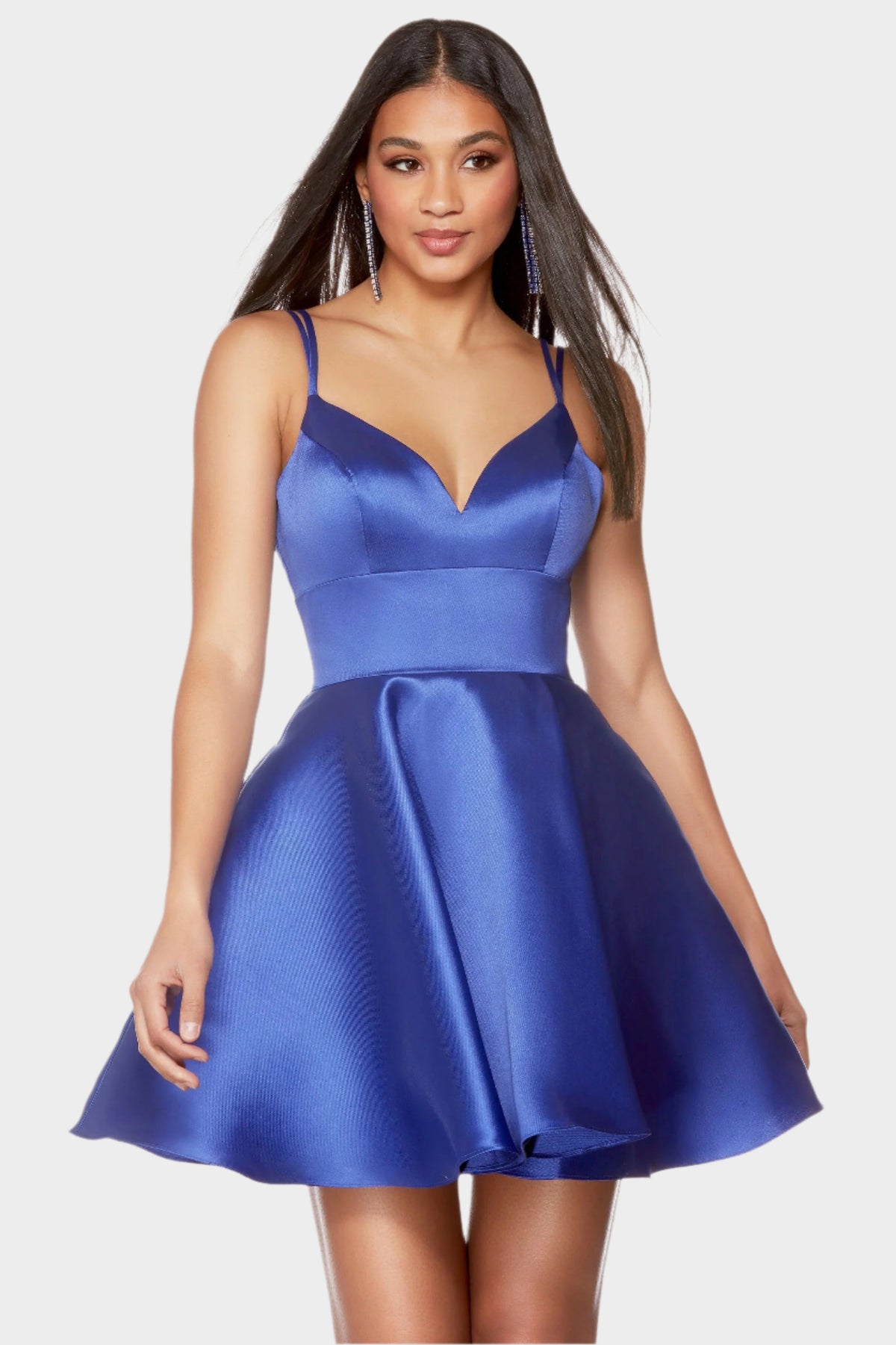 Sweetheart Neck Mikado Short Dress