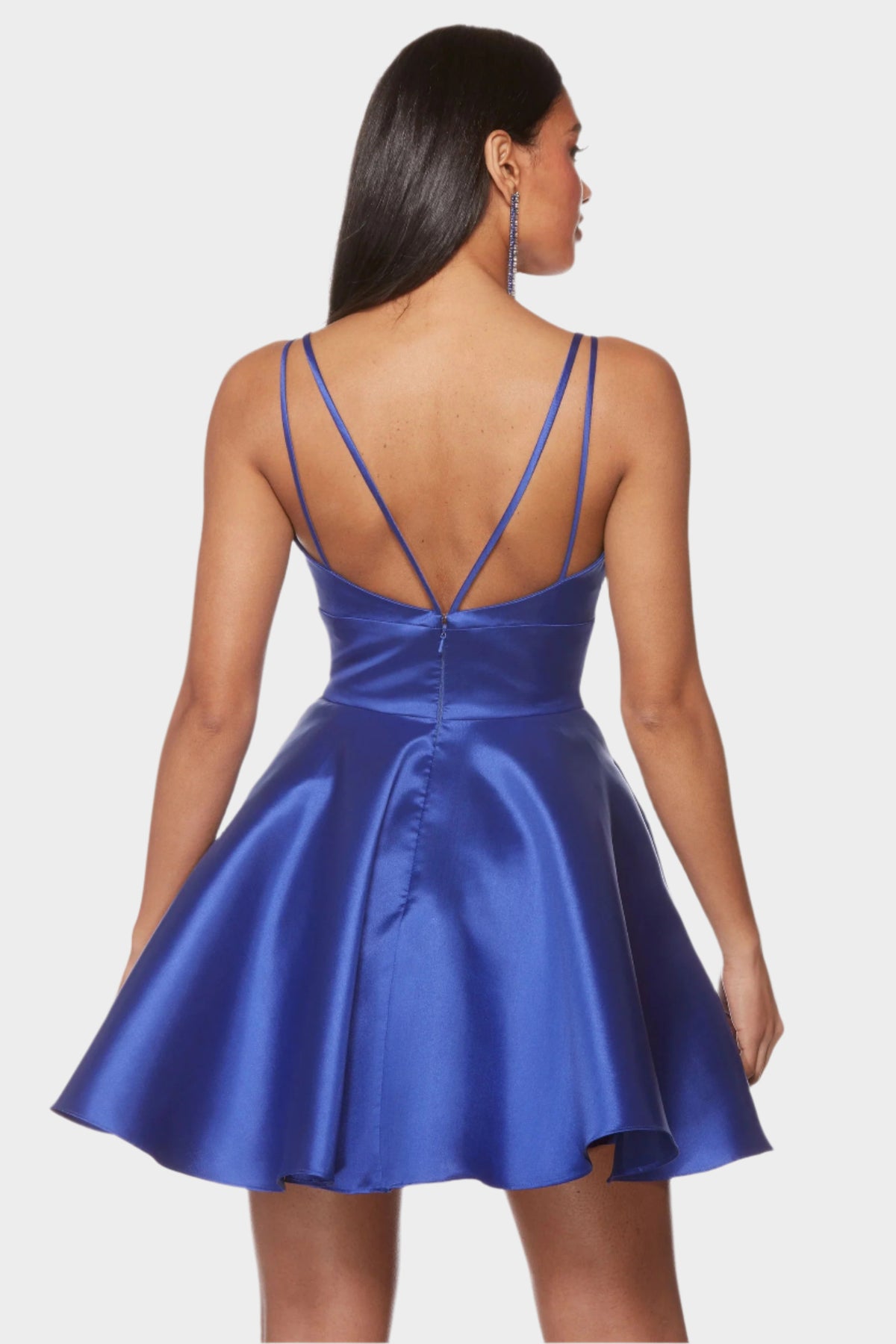 Sweetheart Neck Mikado Short Dress