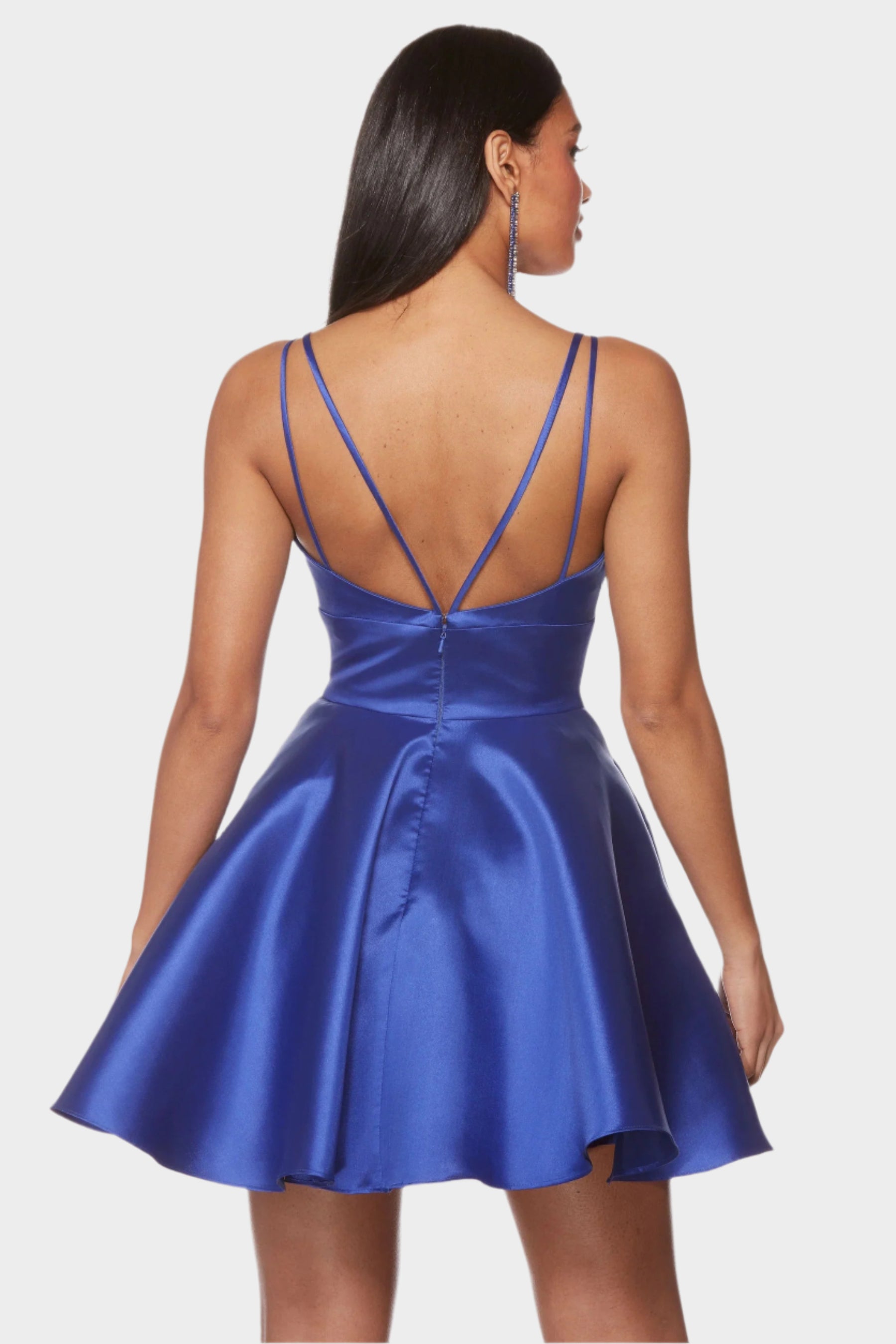 Sweetheart Neck Mikado Short Dress