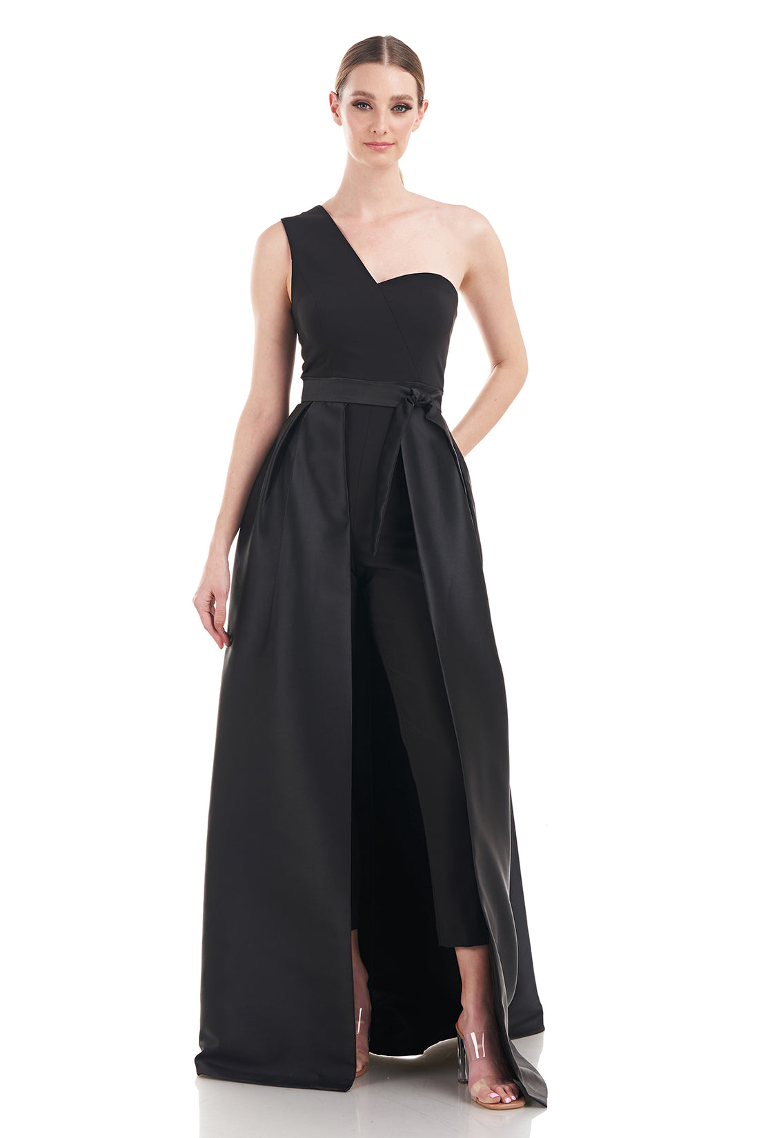 Kay unger hot sale jumpsuit gown black