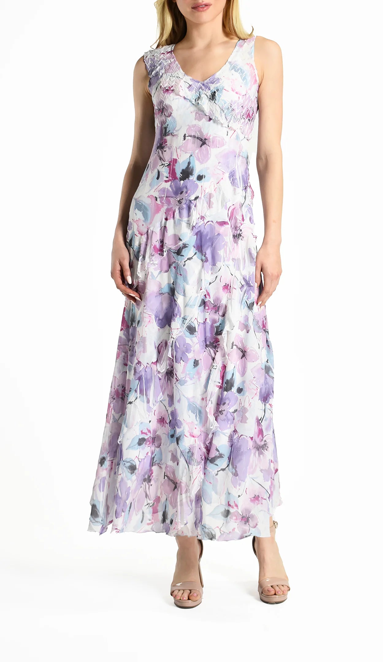 Violetta Print Ruffled Maxi Dress | Lizzy's by Cathy Allan Violetta Print Ruffled Maxi Dress | Lizzy's by Cathy Allan