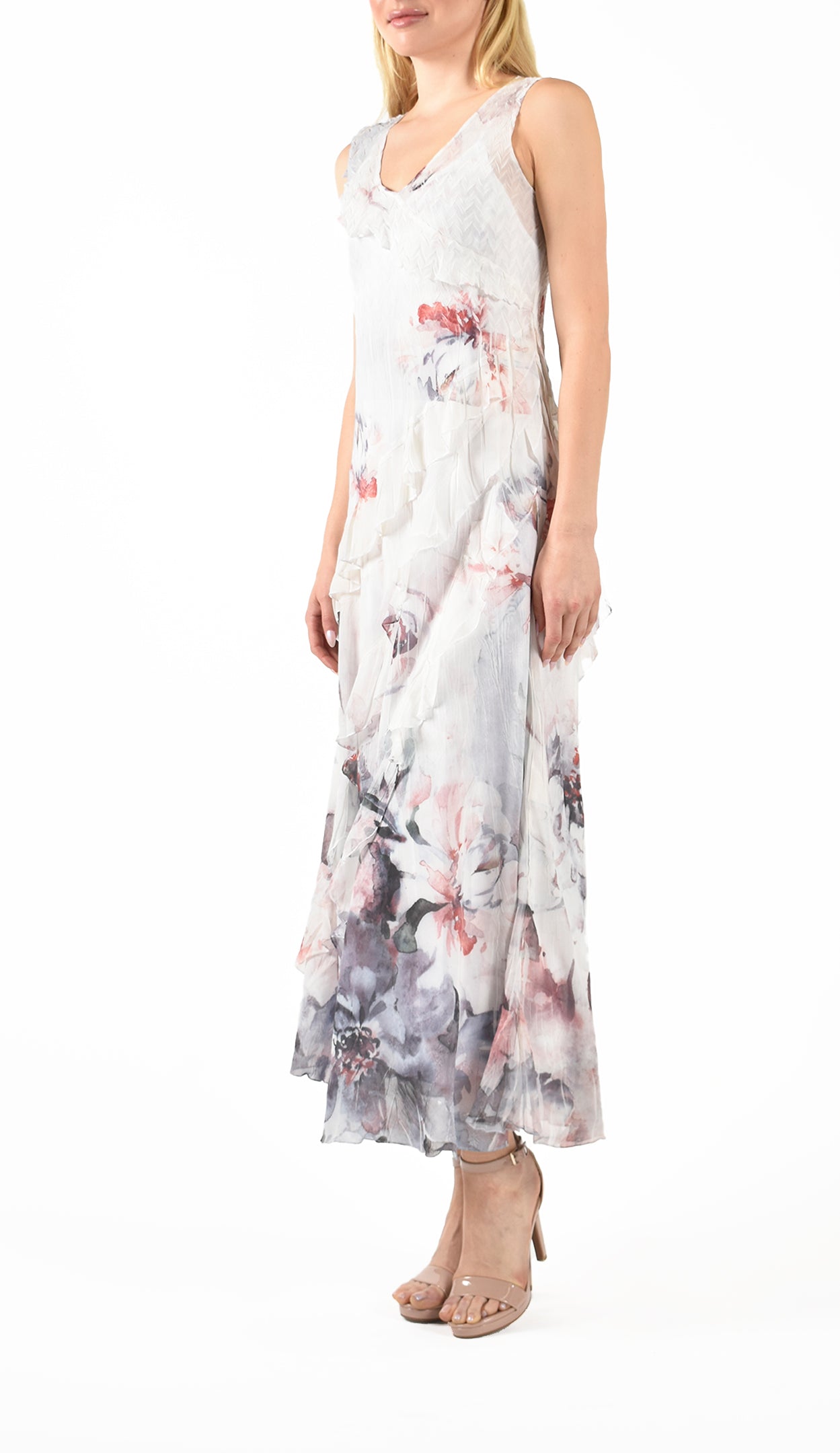 Watercolour Border Print Dress