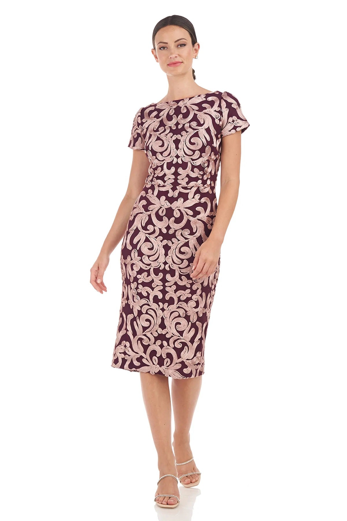 Alexa Soutache Embroidered Cocktail Dress