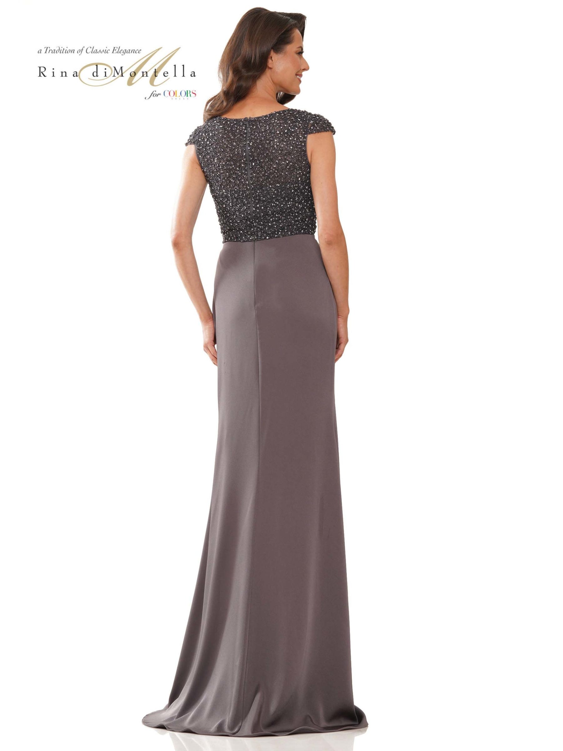 Beaded Cascading Ruffle Gown