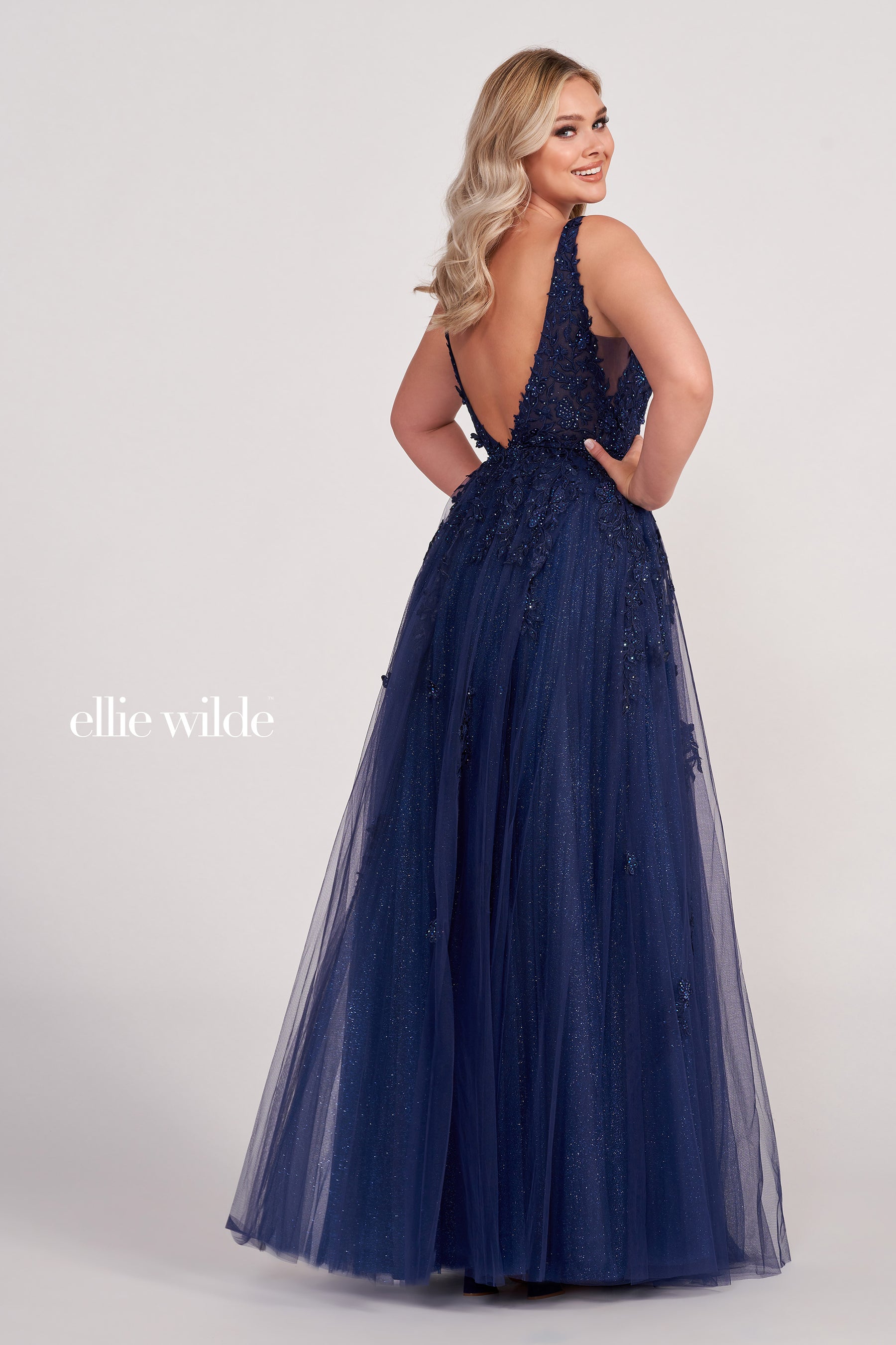Butterfly Applique Sparkle Gown