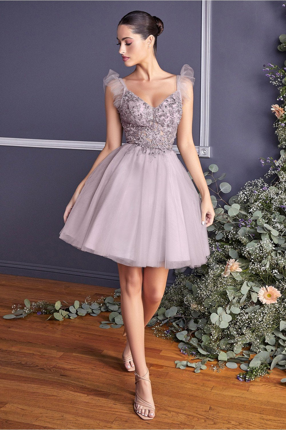 Embellished Corset Style Short Dress