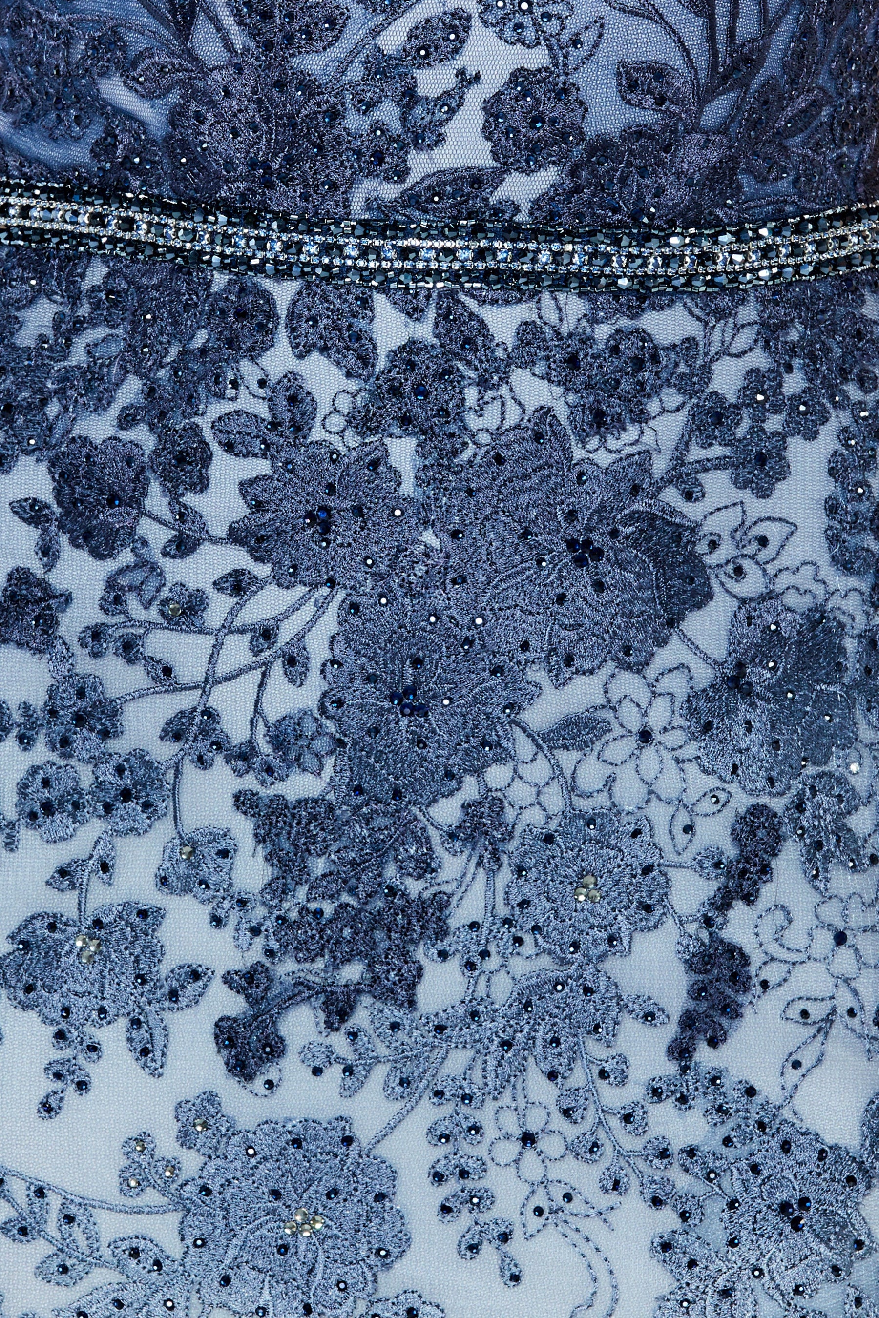 Embroidered Ombre Gown