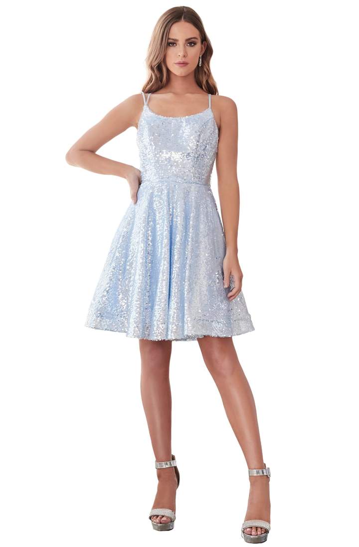 Flared Sequin Short Dress | Lizzy's by Cathy Allan Flared Sequin Short Dress | Lizzy's by Cathy Allan