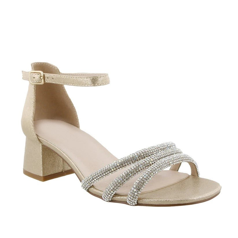 Grace Nude Shimmery Multi Strap Shoe