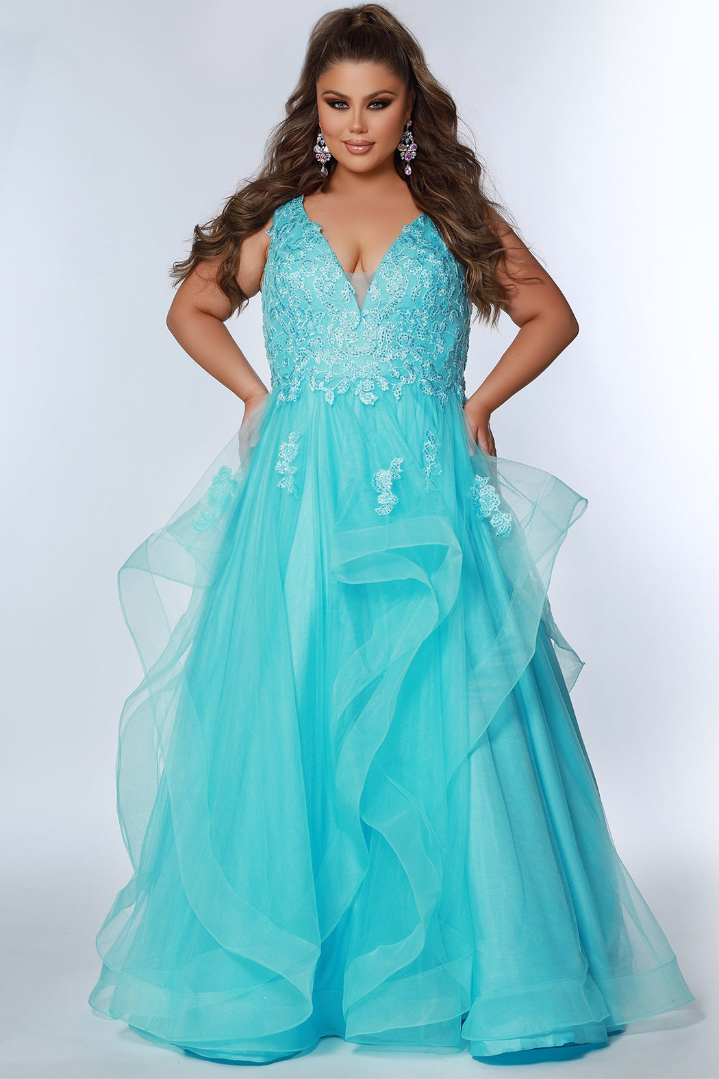 princess polly baby blue dress GZWYHT Dresses for Women 2025,Prom Dresses Womens Deep V Neck Plus Size Evening  Dress Long Sleeves With Belt Plus Size Dresses,Formal Dresses,Sky Blue Dress,Graduation  Dress XL