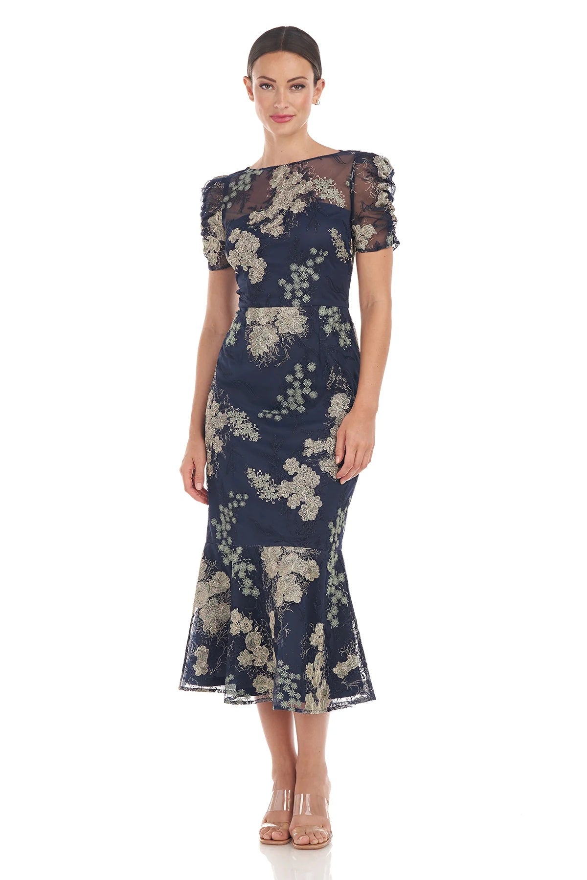 Hope Flounce Tea Length Dress