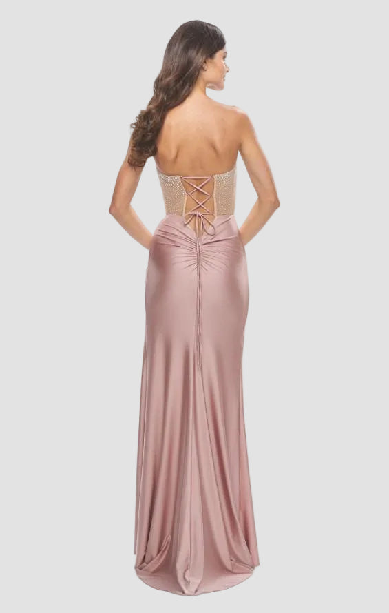 Rhinestone Bodice Knot Detail Dress