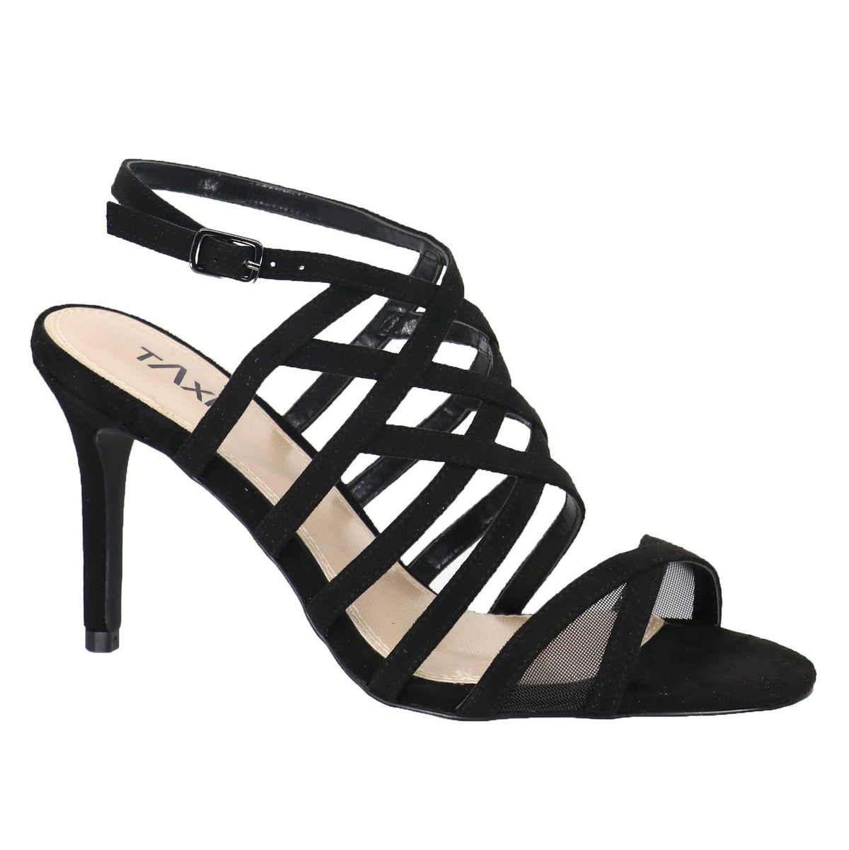 Savannah Black Crossover Strap Shoe