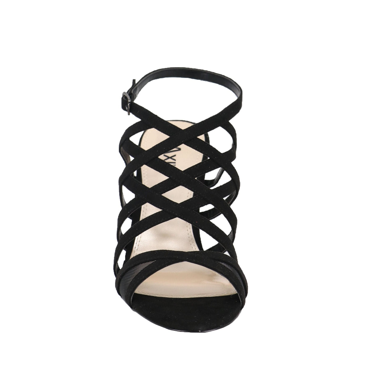 Savannah Black Crossover Strap Shoe