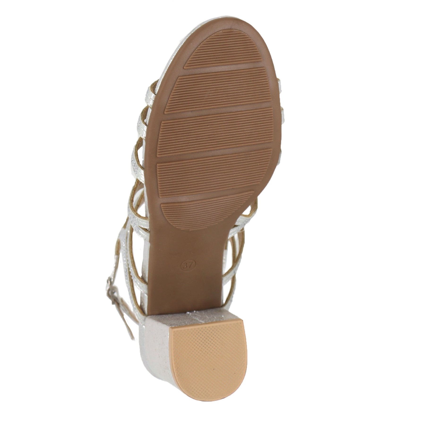 Macy Silver Caged Strap Shoe