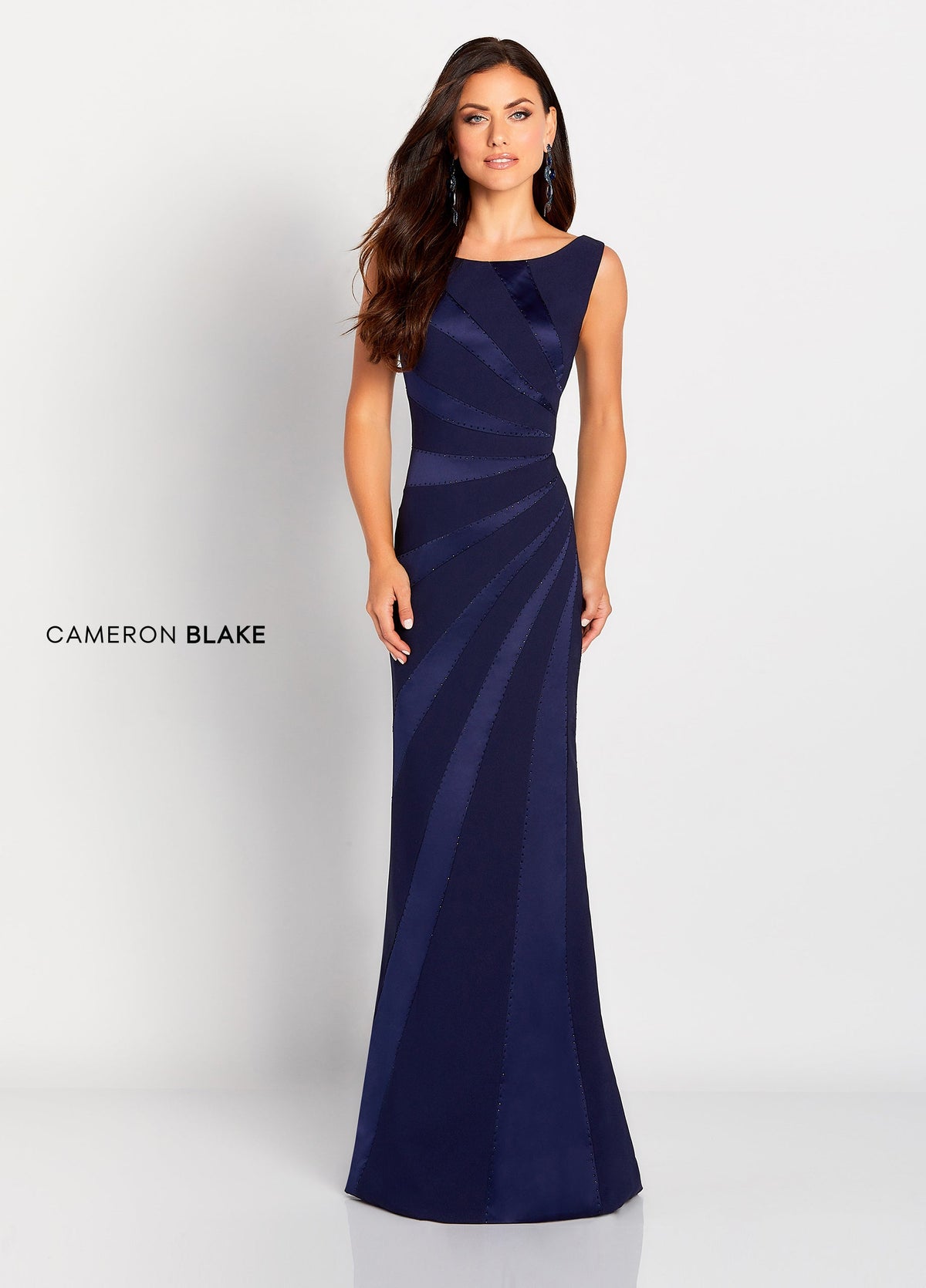 Sunburst Stretch Crepe Gown