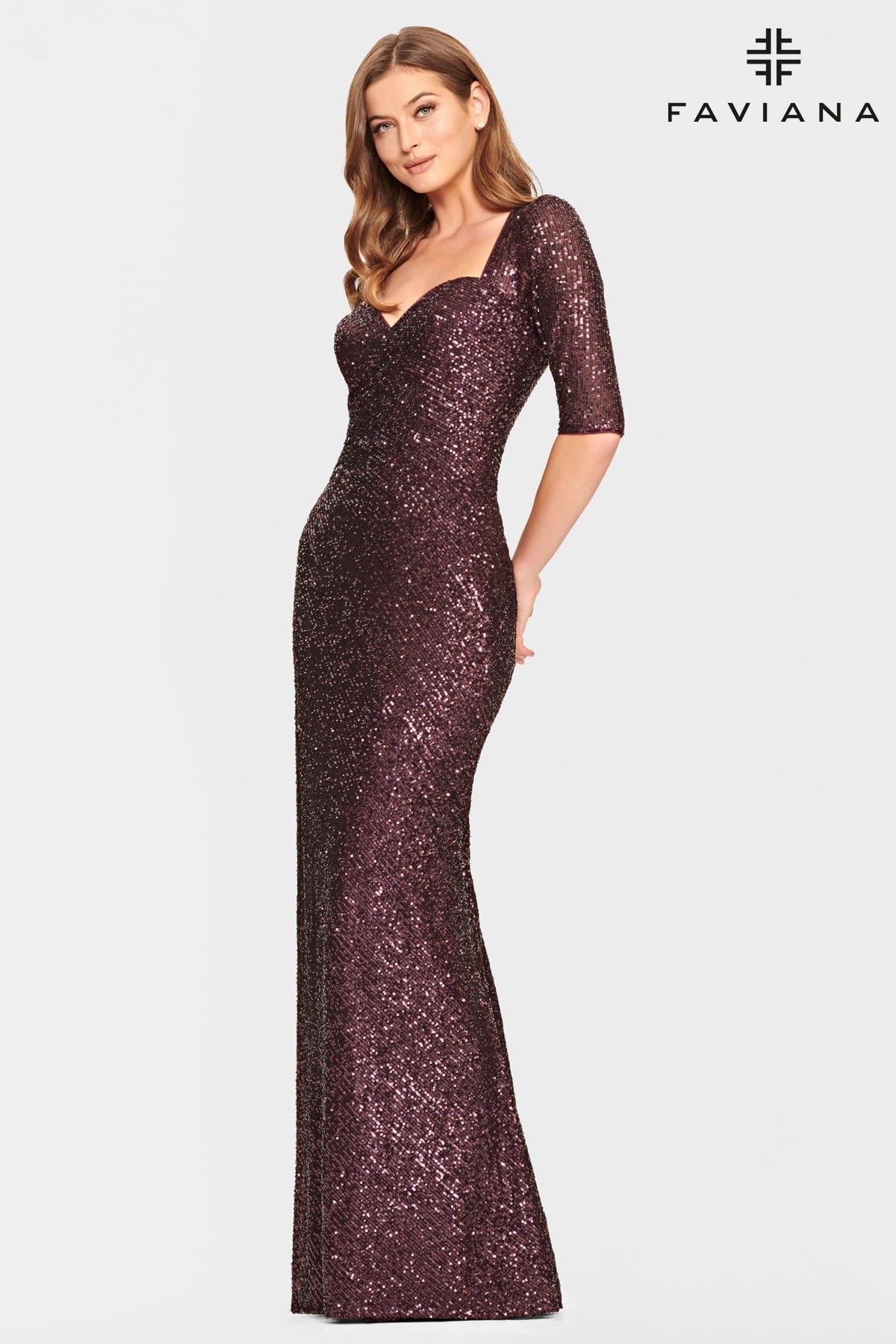 Sweetheart Sequin Gown