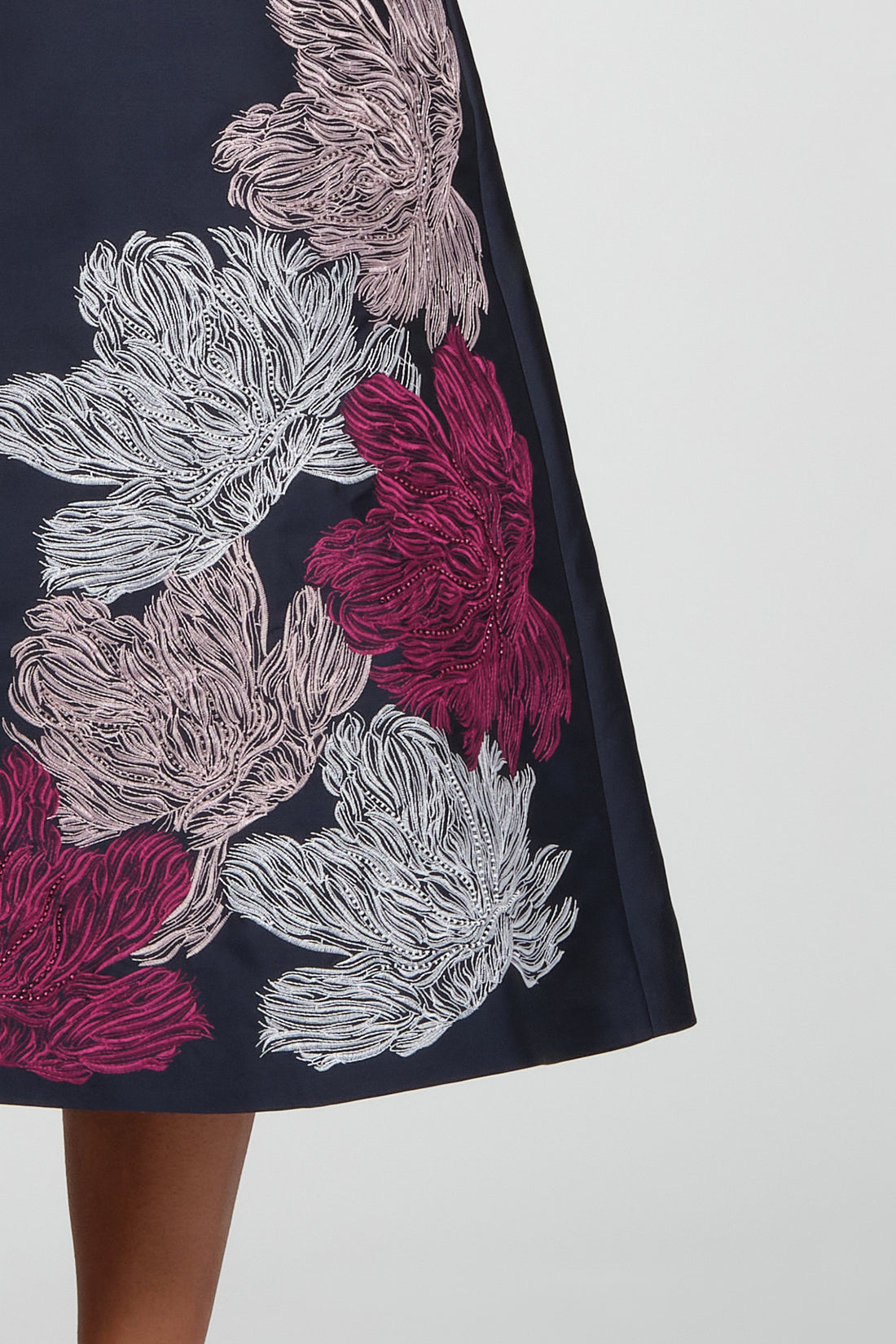 Aria Dark Navy Tea Length Dress