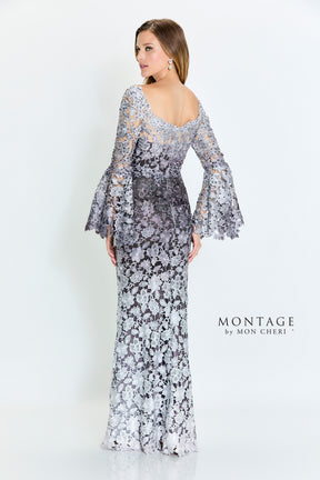 Bell Sleeve Ombre Venise Lace Gown