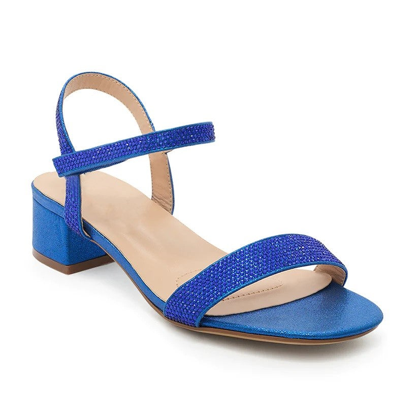 Beth Royal Blue Low Heel Formal Shoe