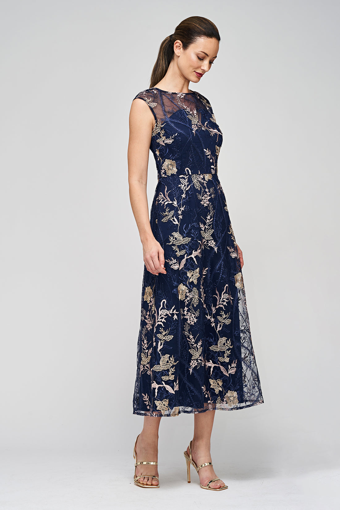 Brynn A-Line Tea Length Dress