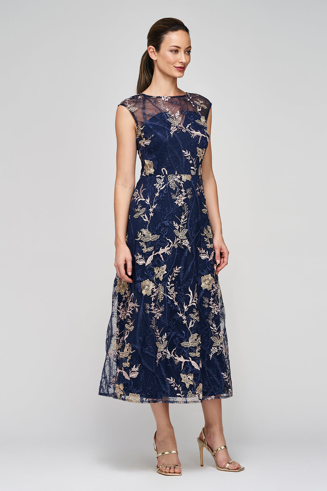 Brynn A-Line Tea Length Dress